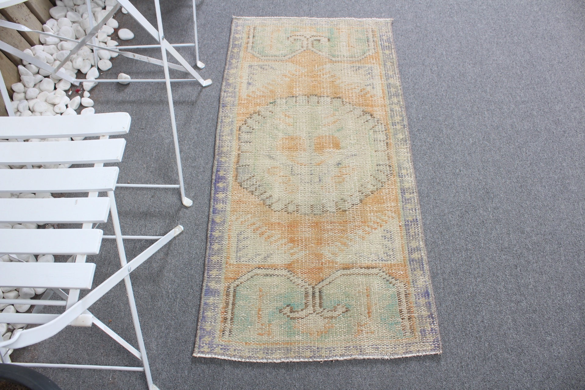 Bedroom Rug, Car Mat Rug, Organic Rugs, Vintage Rug, Home Decor Rug, Turkish Rugs, Antique Rug, Orange Oriental Rugs, 1.9x3.7 ft Small Rug