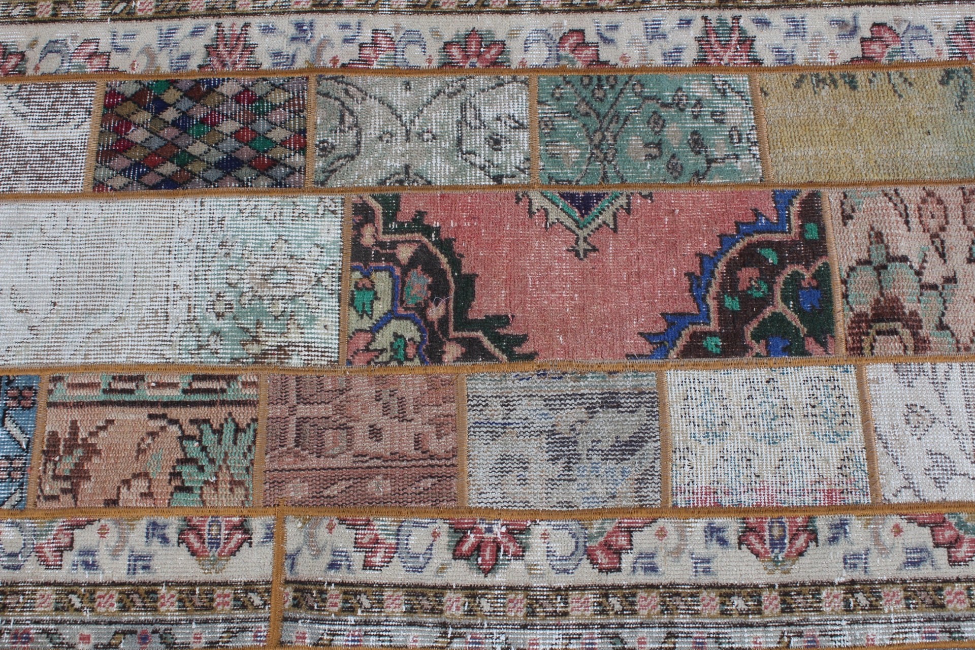 Gökkuşağı Yatak Odası Halısı, 2.6x9.6 ft Yolluk Halıları, Türk Halıları, Sanat Halısı, Koridor Halıları, Vintage Halılar, Oushak Halıları, Mutfak Halıları