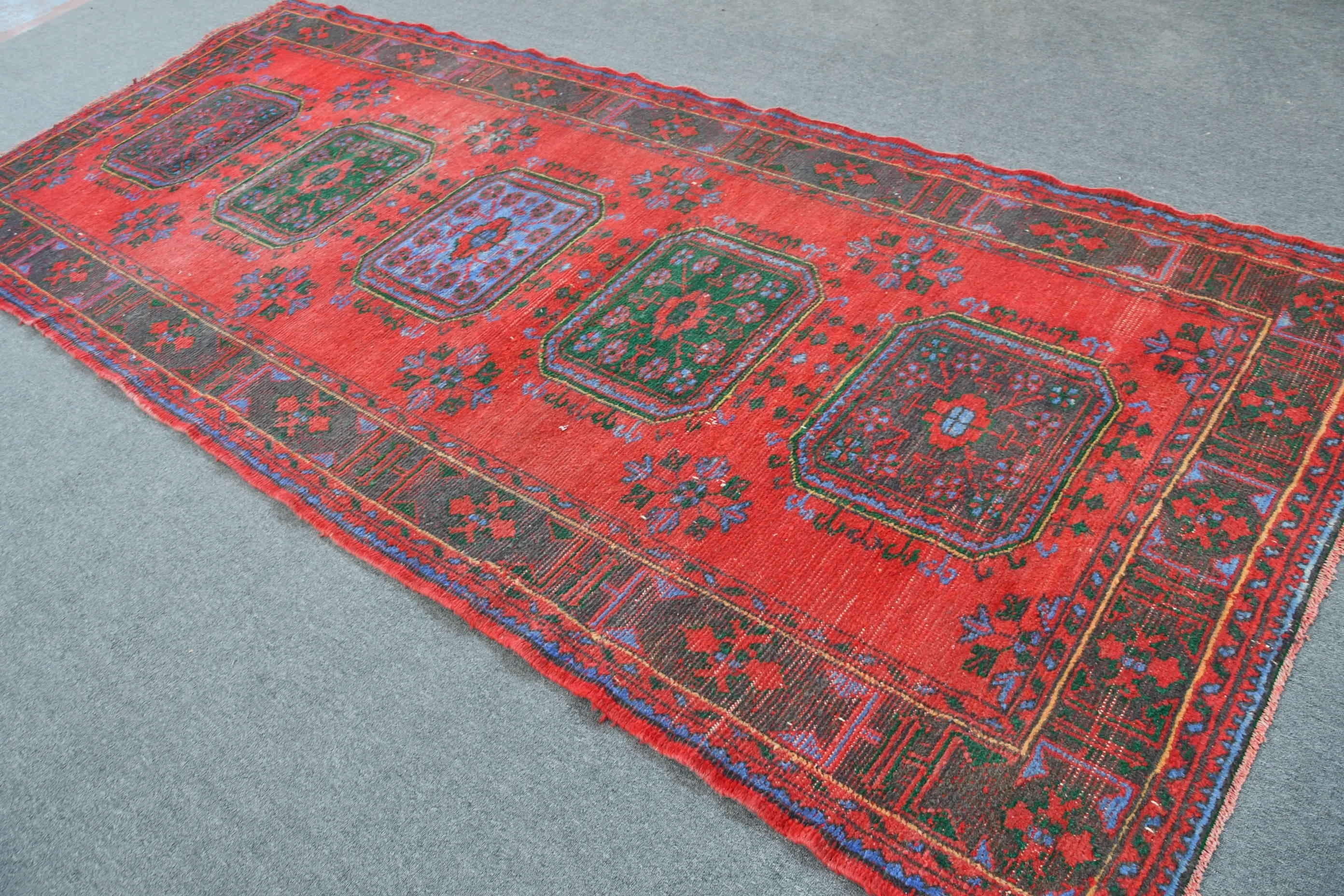 Red  4.9x11.4 ft Large Rug, Living Room Rug, Dining Room Rug, Vintage Rug, Old Rug, Anatolian Rug, Turkish Rug, Oriental Rugs