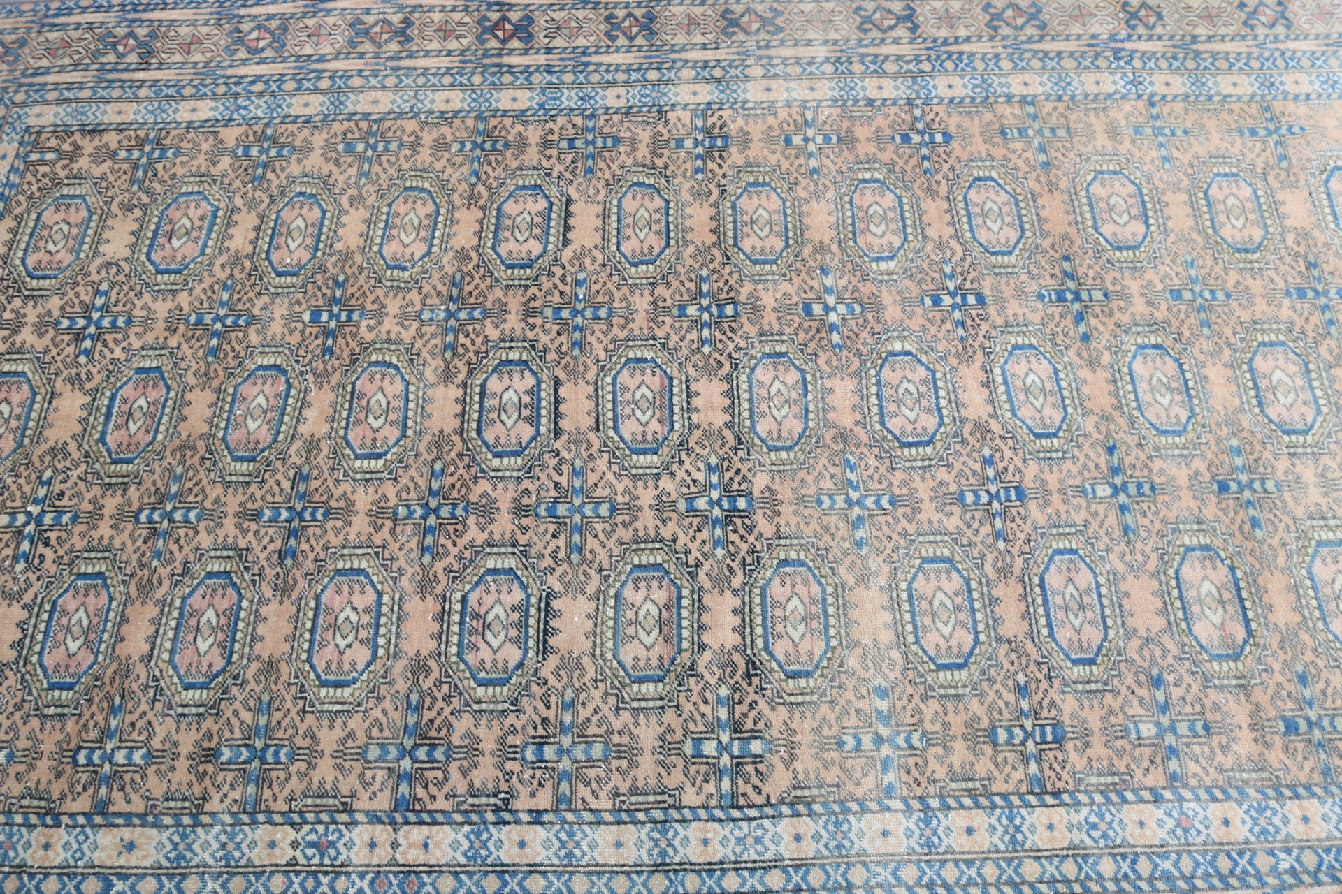 Türk Halısı, 4,5x6,8 ft Alan Kilimi, Turuncu Nötr Halı, Boho Alan Halıları, Modern Halı, Vintage Halı, Çocuk Halıları, Antika Halılar