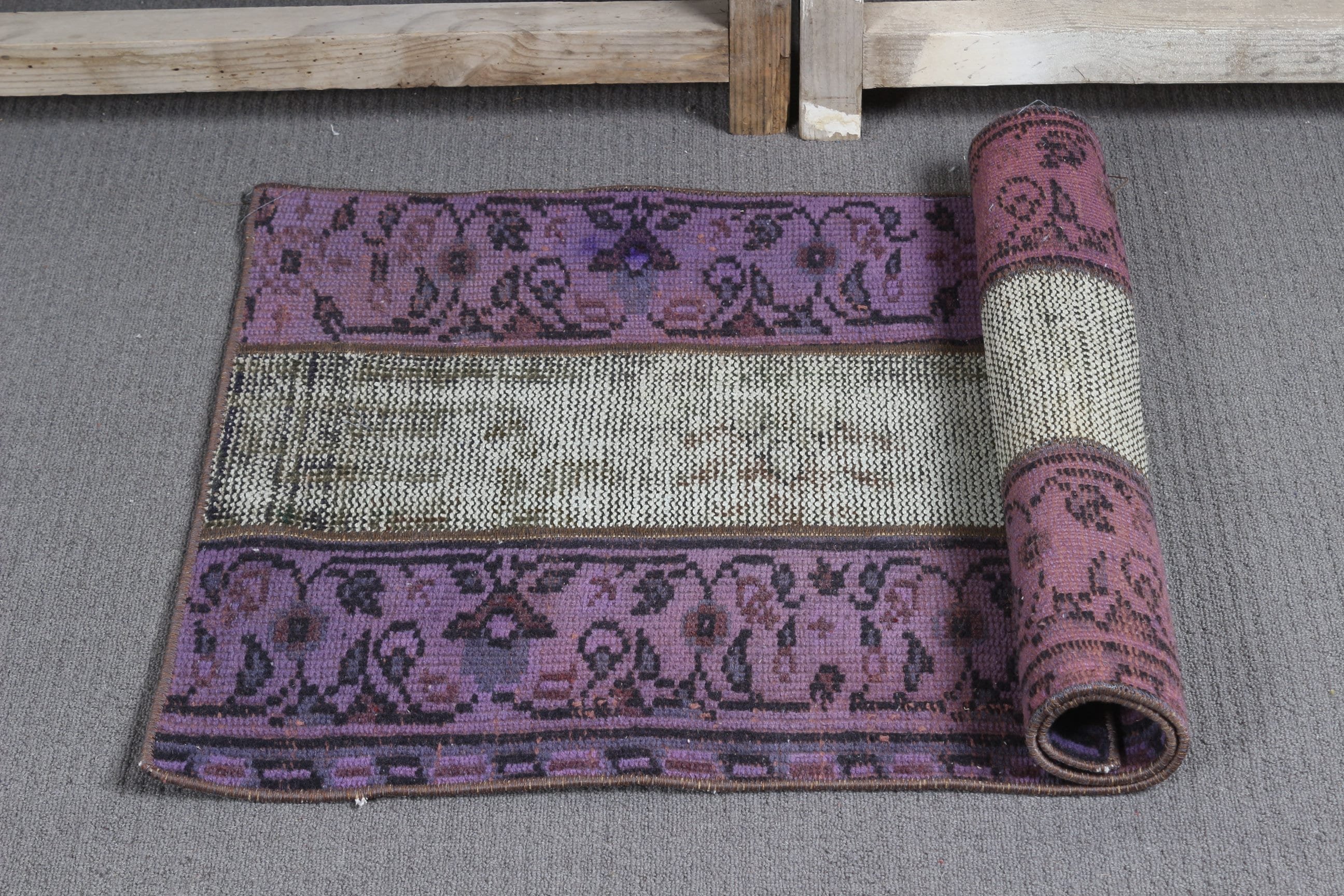 Turkish Rug, Wool Rugs, Car Mat Rug, Vintage Rugs, 1.9x3.2 ft Small Rugs, Rugs for Car Mat, Brown Floor Rug, Bath Rug, Kitchen Rugs
