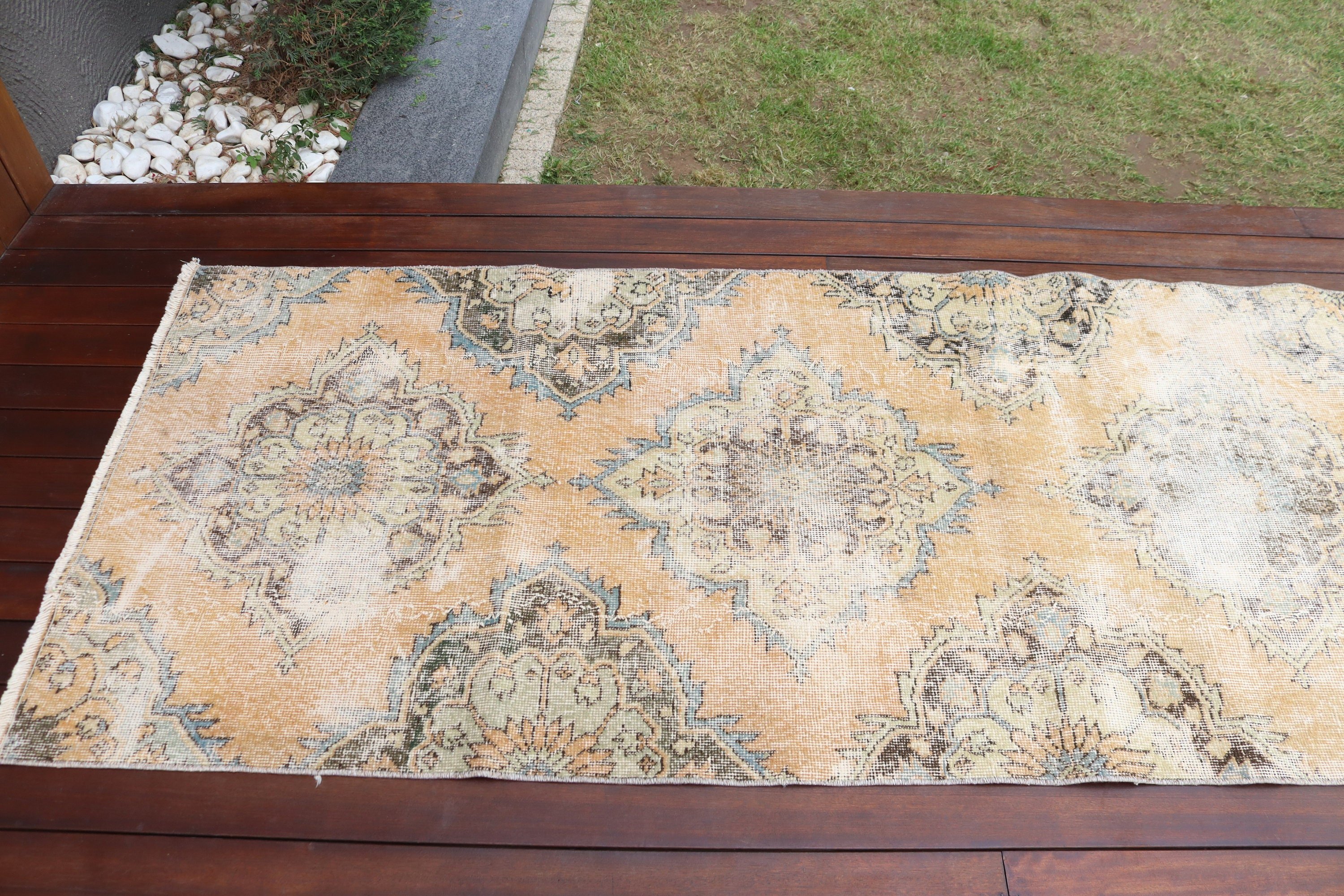 3x8,7 ft Runner Halı, Vintage Halı, Nötr Halılar, Koridor Halıları, Vintage Runner Halıları, Bej Oryantal Halı, Fas Halısı, Türk Halıları