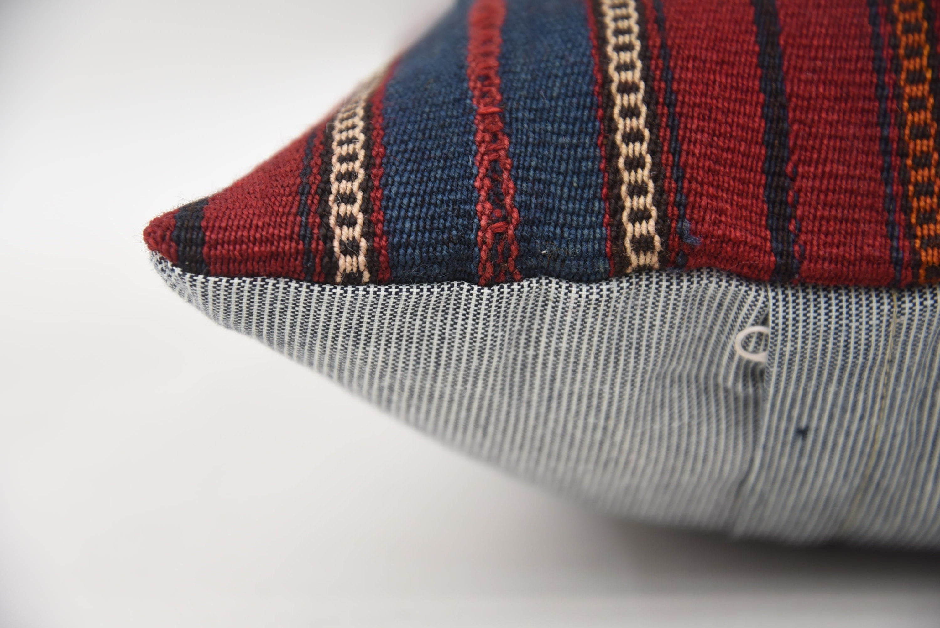 Vintage Kilim Throw Pillow, 16"x24" Blue Cushion, Square Throw Pillow Cover, Kilim Pillow, Kilim Pillow Cover, Accent Throw Pillow Sham