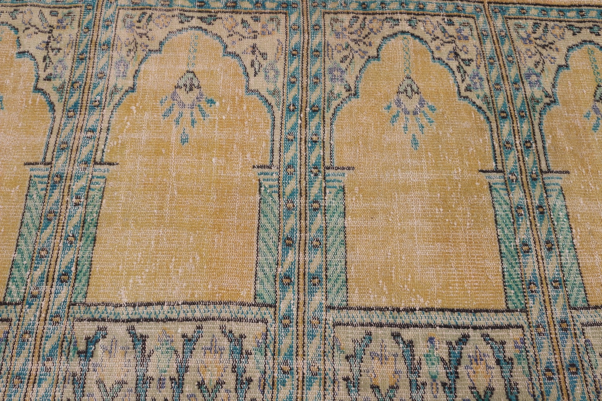 Vintage Halı, Mutfak Halıları, Yer Halısı, Turuncu Antika Halı, Mutfak Halıları, Türk Halıları, Anadolu Halıları, 4x6.4 ft Alan Halısı