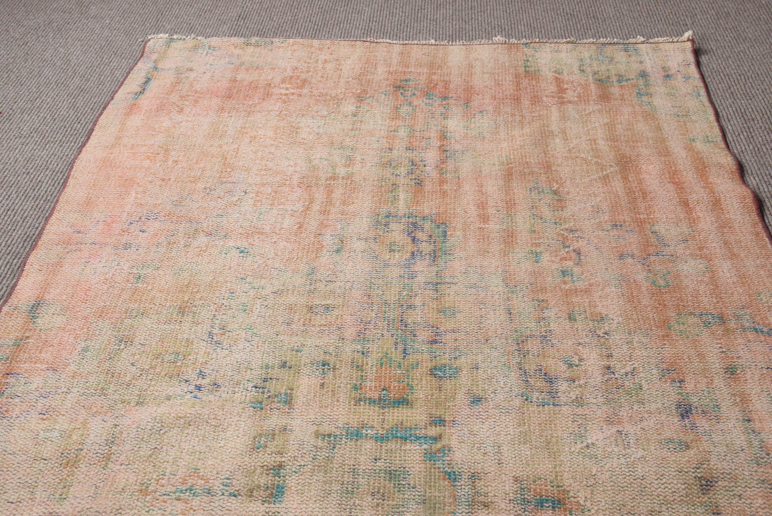 4.1x8.2 ft Alan Halısı, Oturma Odası Halıları, Yatak Odası Halısı, Türk Halıları, Yemek Odası Halısı, Boho Halıları, Vintage Halılar, Sarı Soğuk Halı