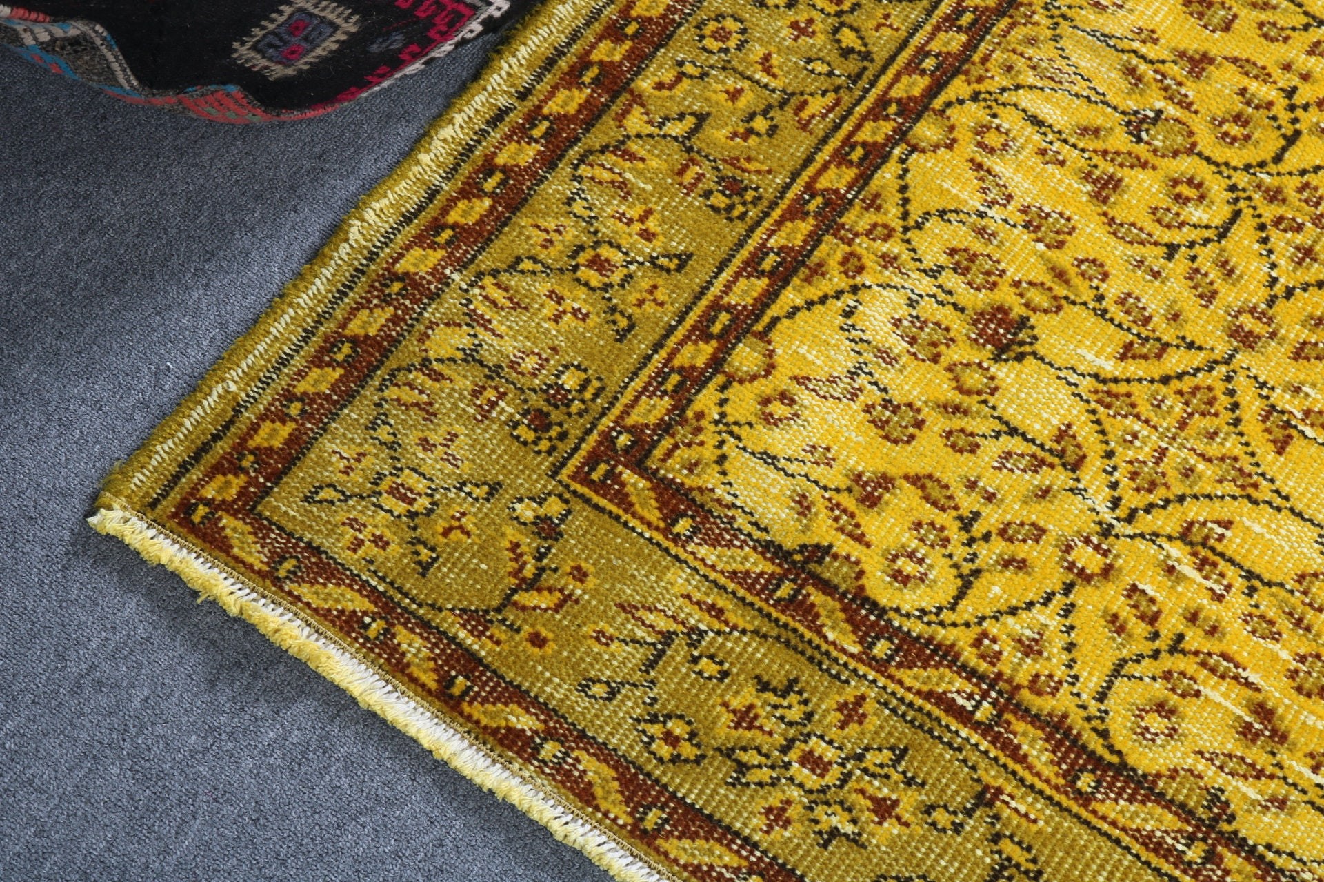 4.7x8.6 ft Large Rugs, Moroccan Rugs, Turkish Rug, Anatolian Rugs, Yellow Floor Rug, Vintage Rug, Dining Room Rugs, Living Room Rug