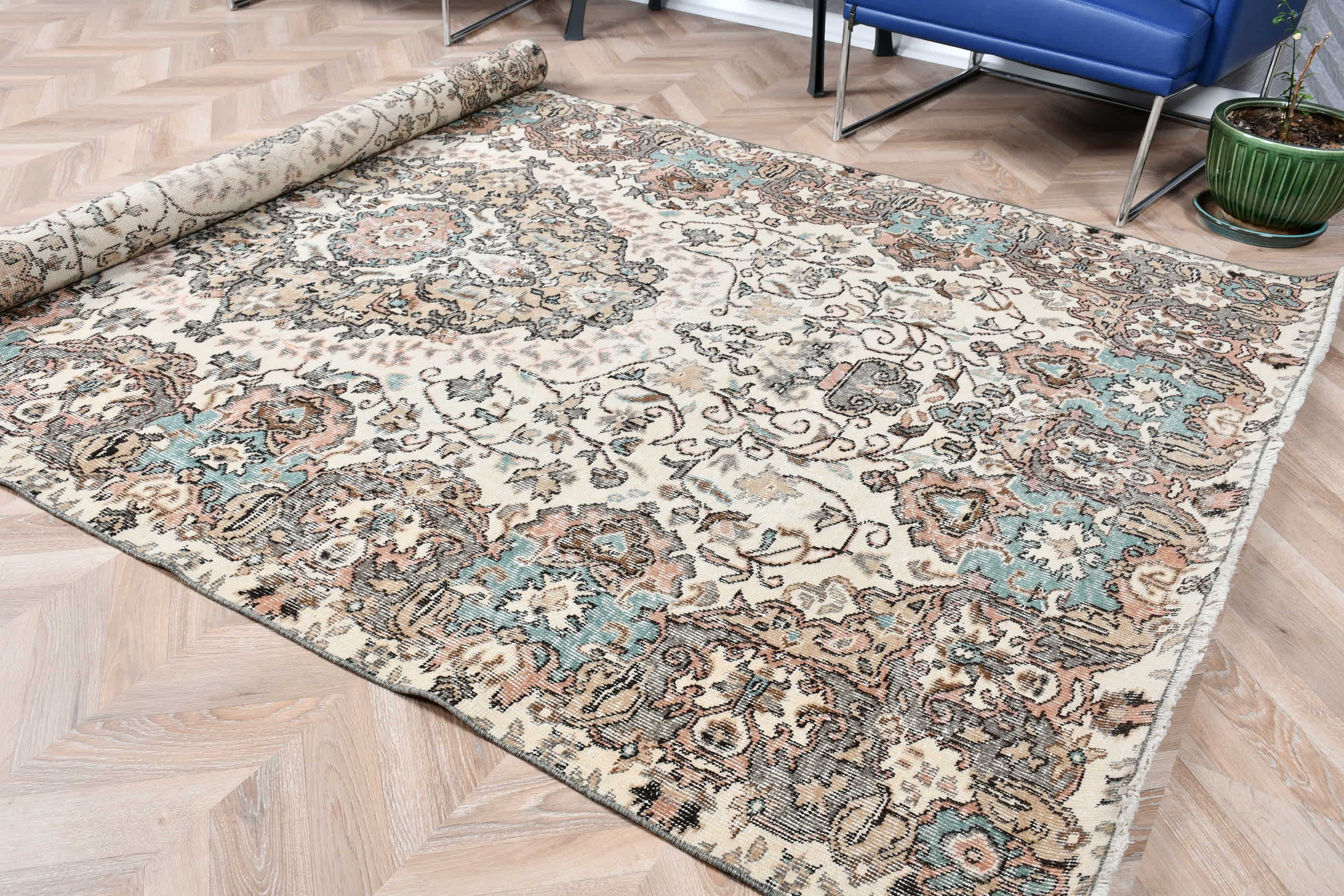 Türk Halı, Yemek odası Halı, Bej Mutfak Halı, Salon Halı, Yatak odası Halı, 169x297 cm Salon Halı, Uşak Halı, Salon Halı