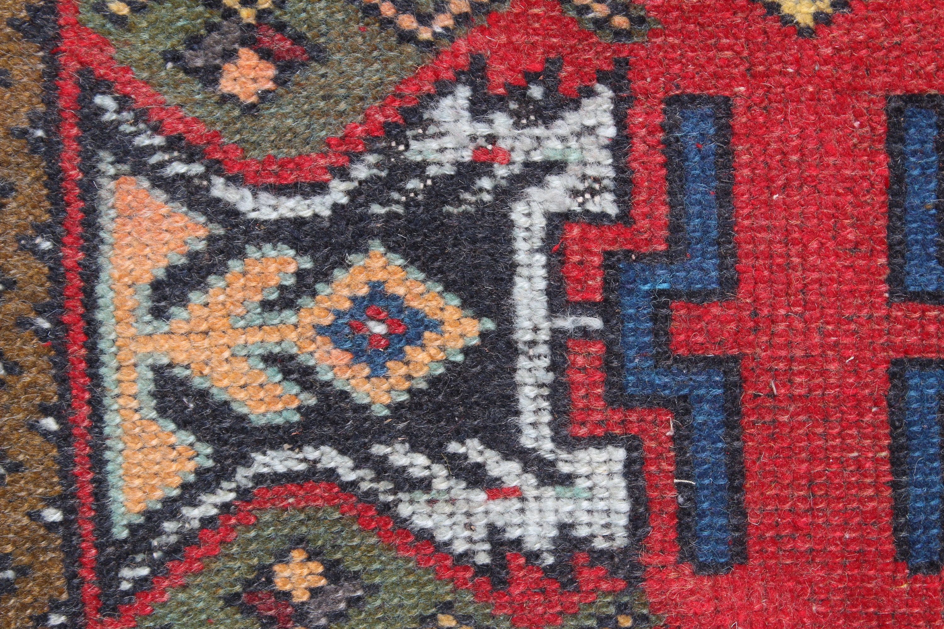 Car Mat Rugs, Bedroom Rugs, Modern Rugs, Vintage Rug, Home Decor Rug, Red  1.8x3.3 ft Small Rugs, Turkish Rugs