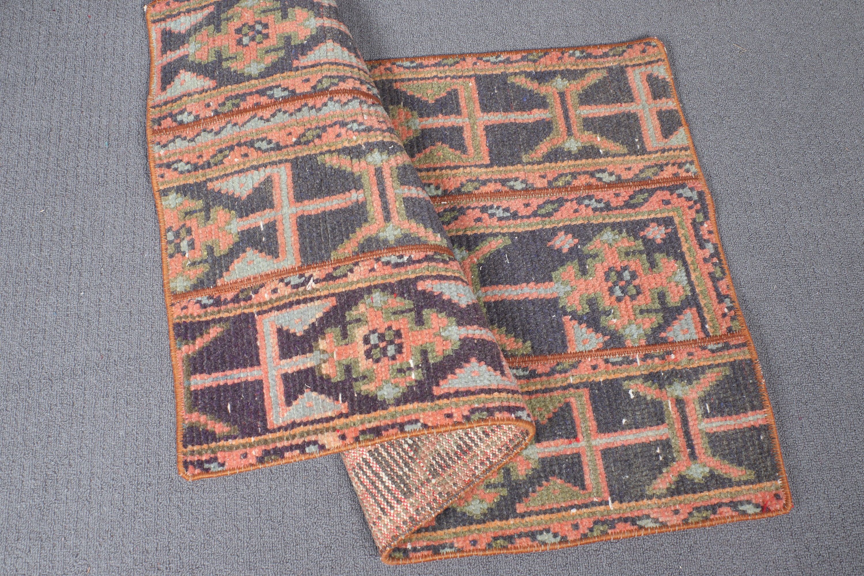 Vintage Rugs, Anatolian Rugs, Boho Rugs, Turkish Rugs, Car Mat Rugs, Brown Oushak Rug, 1.8x3.2 ft Small Rug, Small Area Rug