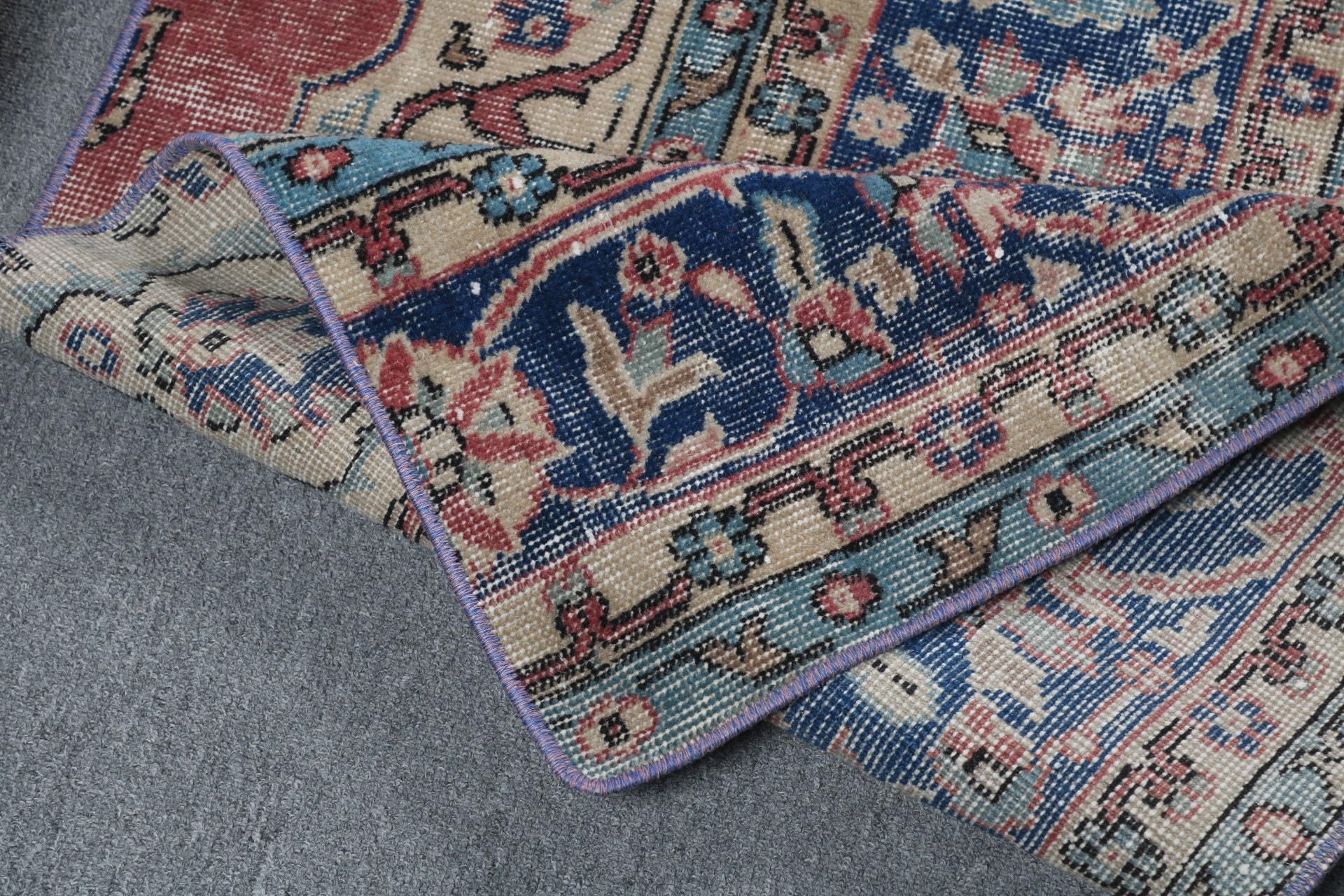 Small Area Rugs, Neutral Rugs, Vintage Rug, Door Mat Rug, Turkish Rug, Statement Rug, Outdoor Rugs, 2x3.5 ft Small Rug, Blue Oriental Rugs