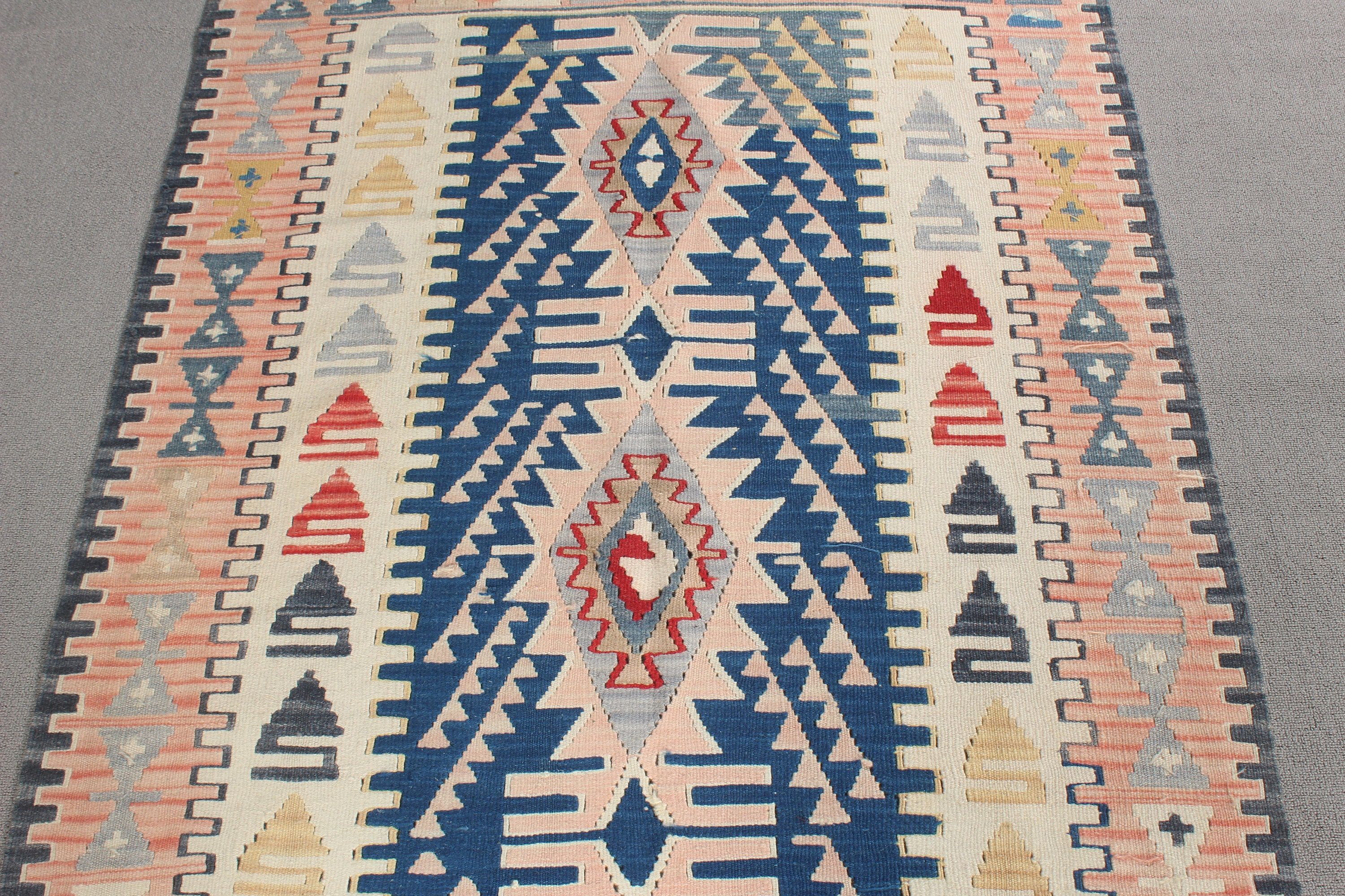 Mutfak Halıları, Bej Geometrik Halı, Yatak Odası Halıları, 3,5x5,5 ft Accent Halı, Vintage Halı, Kilim, Türk Halısı, Ev Dekorasyonu Halısı, Çocuk Halıları