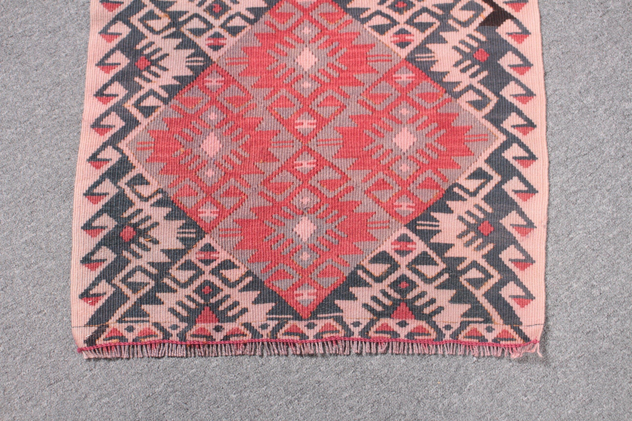 Floor Rug, Red Boho Rugs, Nursery Rug, Kilim, Antique Rug, 1.8x3.2 ft Small Rug, Home Decor Rug, Turkish Rugs, Vintage Rugs, Small Boho Rug