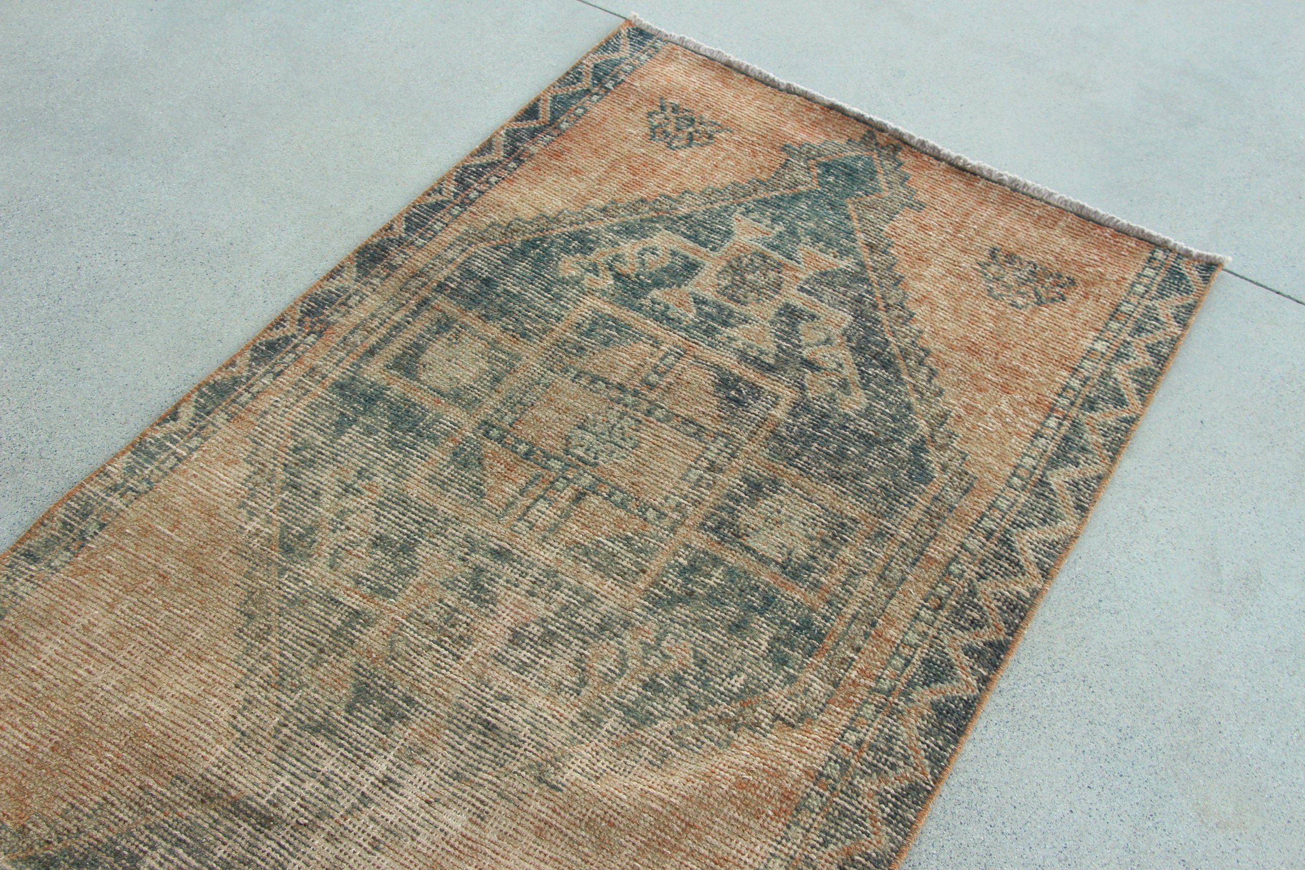 Boho Halı, Koridor Halıları, Türk Halıları, 3,1x11 ft Runner Halıları, Turuncu Düz Dokuma Halı, Bildiri Halısı, Vintage Halı, Koridor Halısı, Havalı Halılar