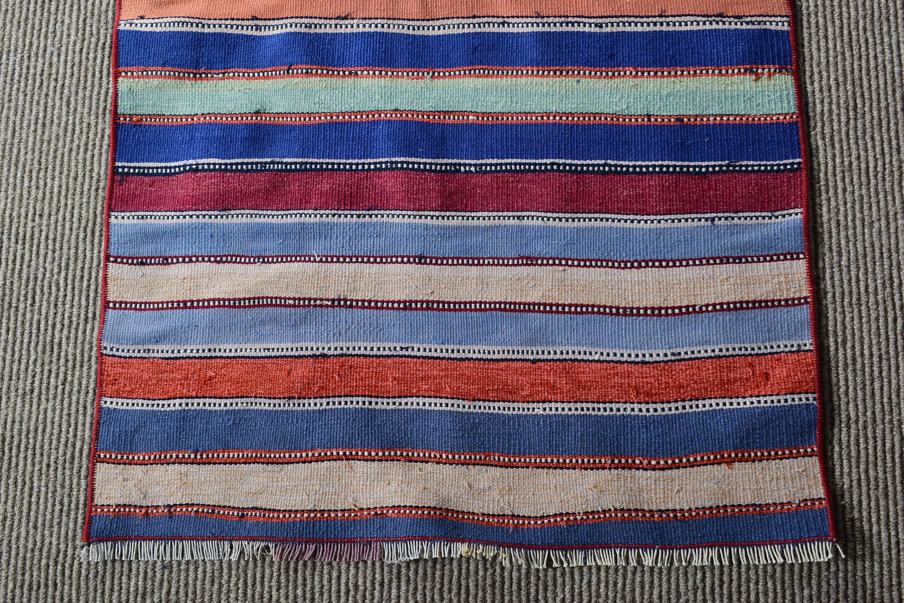 Merdiven Halıları, 2.3x7.5 ft Yolluk Halıları, Uzun Yolluk Halıları, Mavi El Dokuma Halılar, Yatak Odası Halıları, Lüks Halılar, Kilim, Türk Halısı, Vintage Halılar