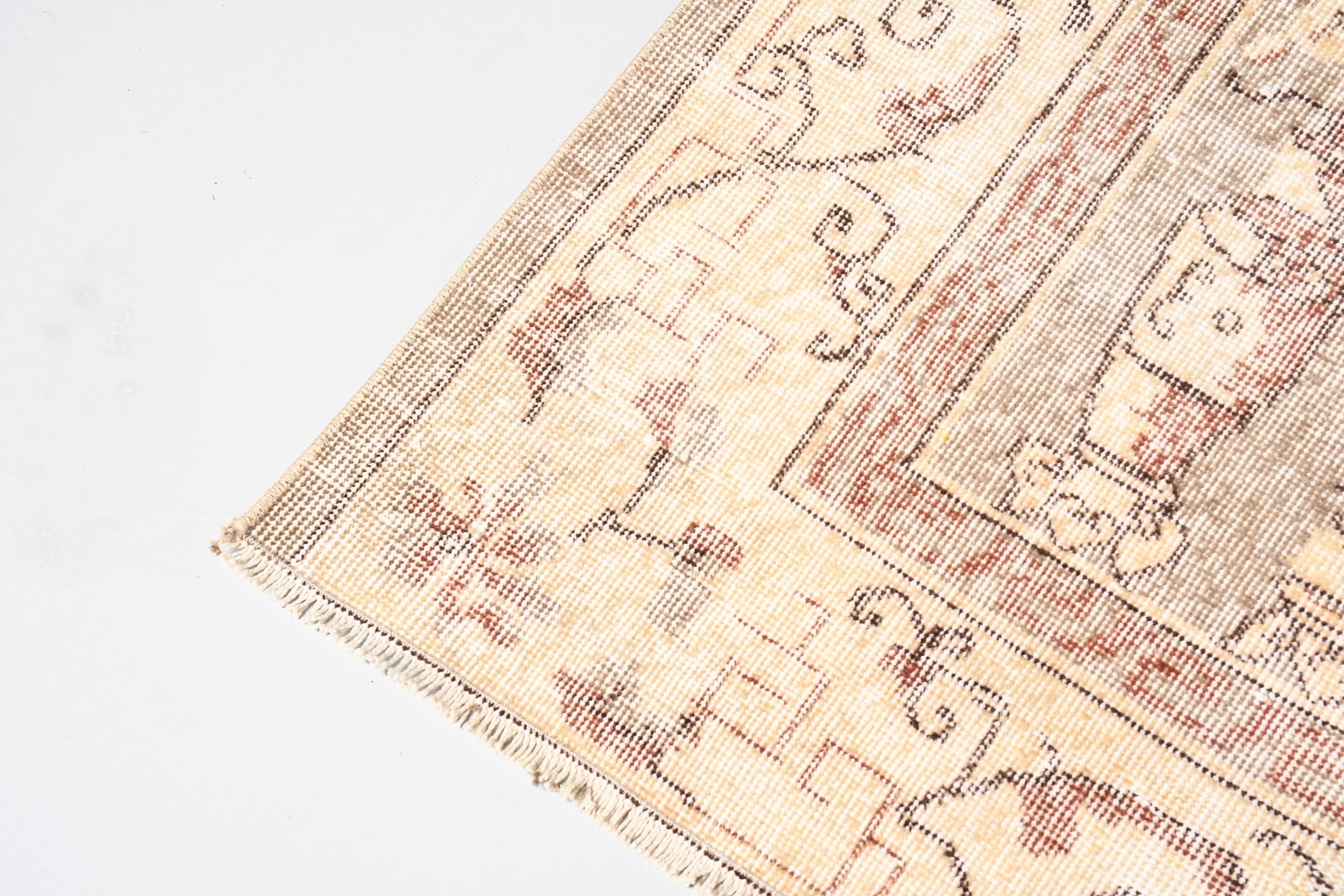 6.8x10.1 ft Large Rug, Nomadic Rug, Beige Wool Rug, Home Decor Rugs, Turkish Rugs, Living Room Rug, Vintage Rug, Cool Rug, Dining Room Rug