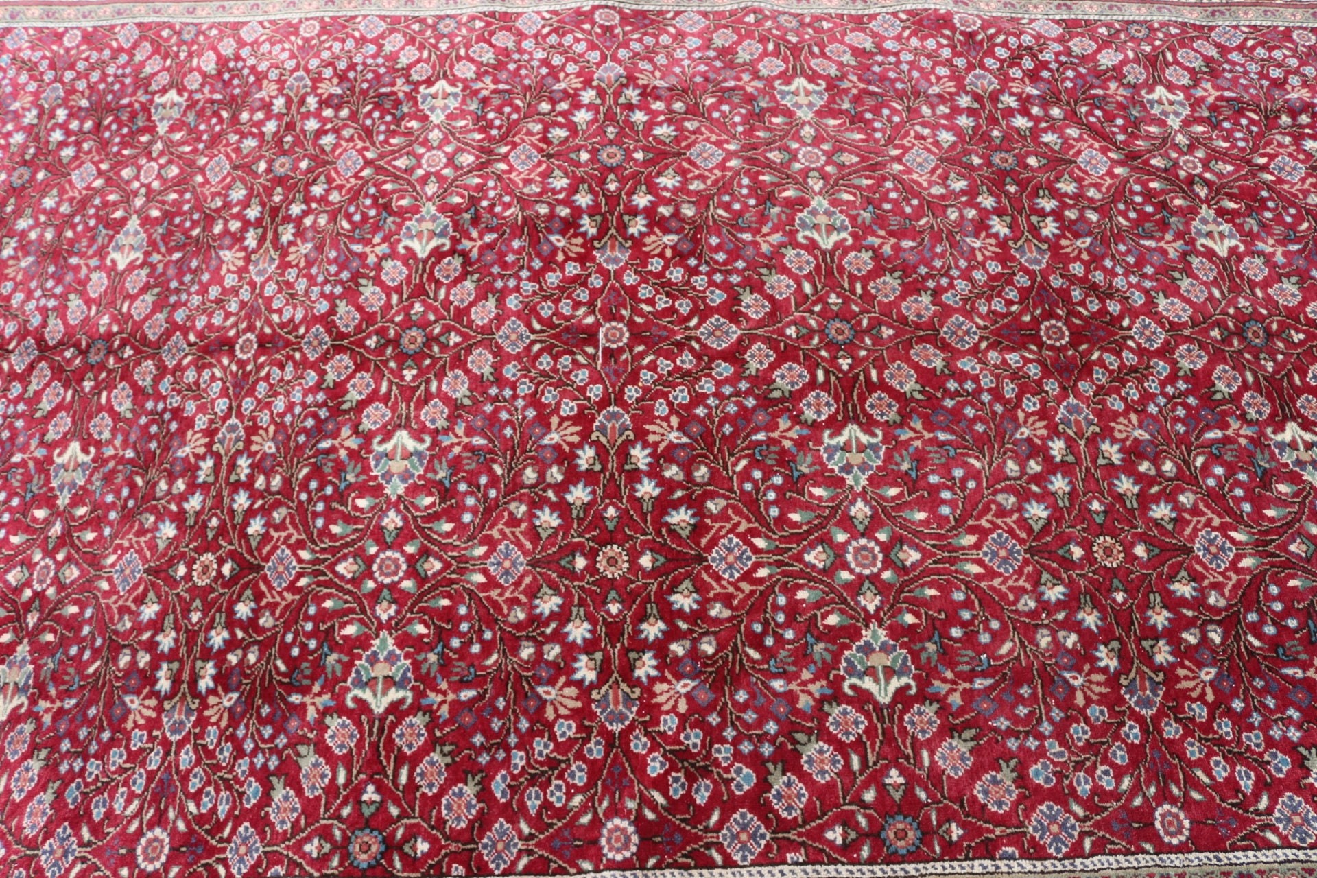 Yemek Odası Halısı, Sanat Halısı, Kırmızı Mutfak Halısı, 6.4x9.1 ft Büyük Halı, Vintage Halı, Oturma Odası Halısı, Ev Dekor Halısı, Türk Halıları, Anadolu Halısı