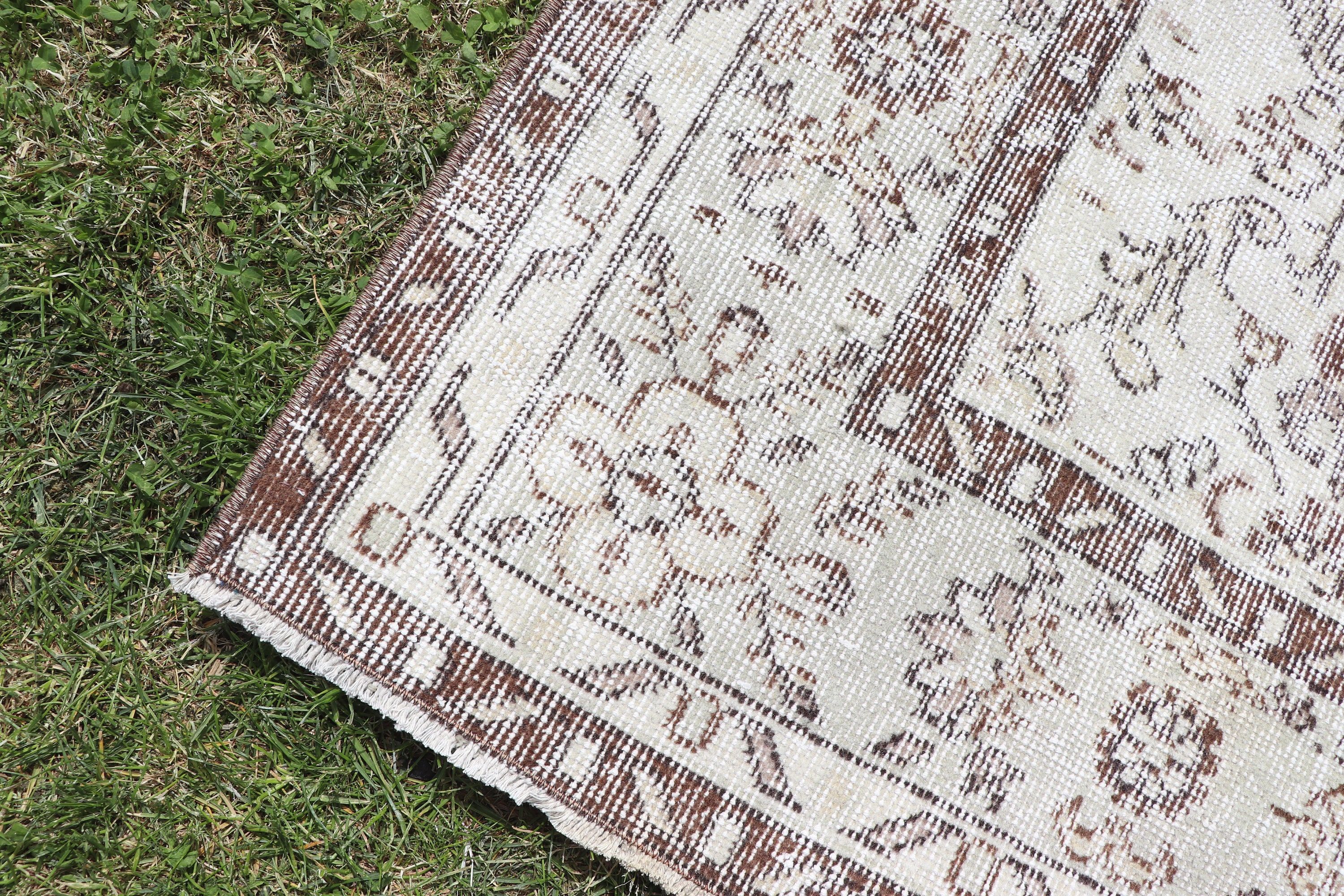 Indoor Rug, 4.7x7.9 ft Area Rugs, Vintage Rug, Turkish Rugs, Luxury Rug, Handwoven Rugs, Floor Rug, Beige Flatweave Rugs, Modern Rug