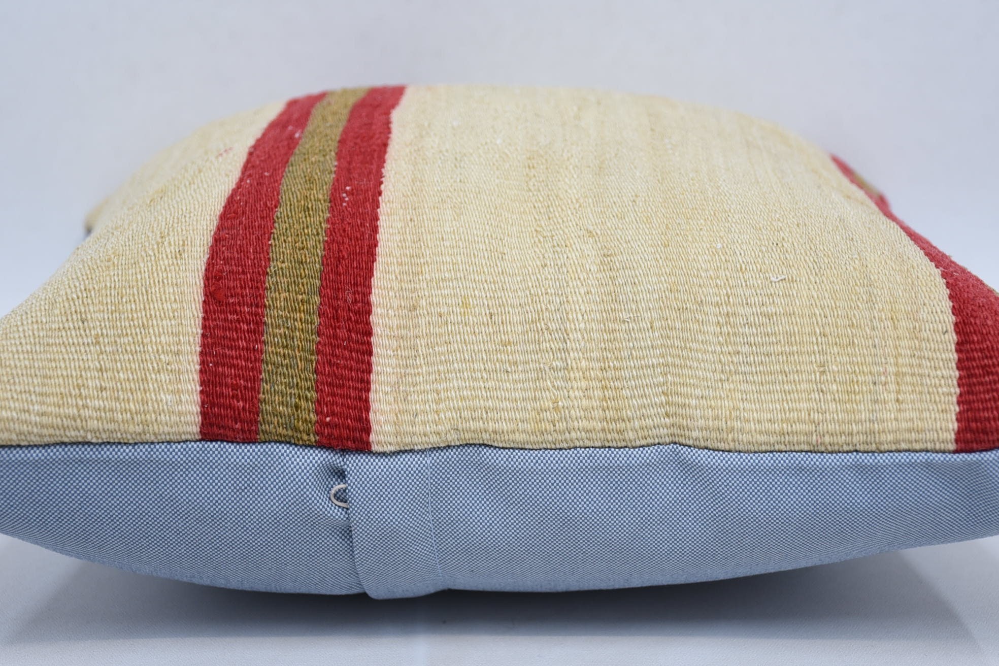Hippie Throw Pillow Cover, Kilim Pillow, Gift Pillow, Turkish Kilim Pillow, Ethnic Pillow Cover Cushion Case, 16"x16" Beige Cushion Case