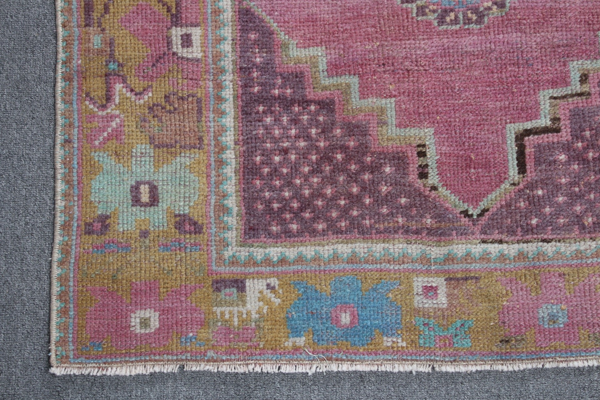 Turkish Rug, Hallway Rug, Anatolian Rugs, Rugs for Stair, Purple Cool Rugs, Vintage Rug, Antique Rugs, Stair Rugs, 3.1x9.2 ft Runner Rug