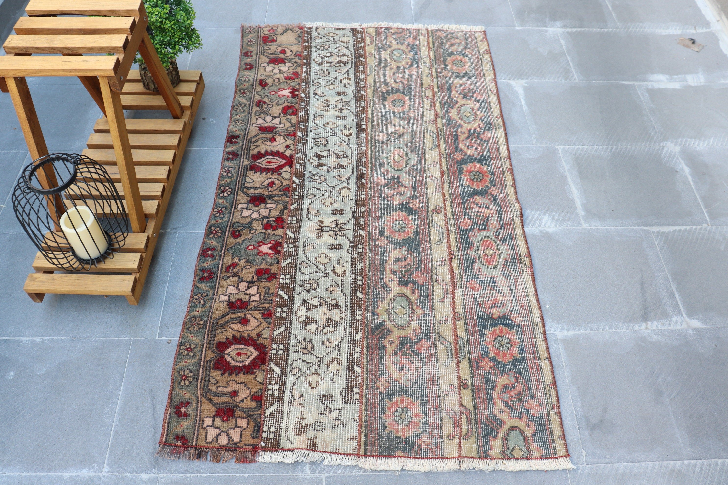 Gökkuşağı Ev Dekor Halıları, 2.7x4.7 ft Küçük Halı, Mutfak Halıları, Vintage Halılar, Türk Halısı, Ev Dekor Halısı, Çocuk Halıları