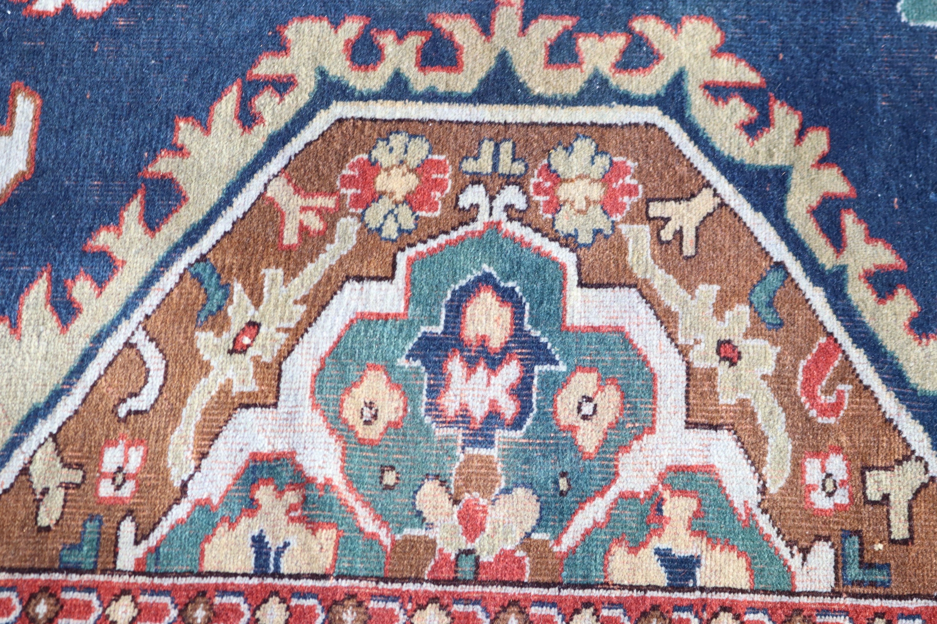 Havalı Halılar, Boho Halılar, Vintage Halı, Yemek Odası Halısı, Türk Halıları, Oturma Odası Halısı, 6,5x9 ft Büyük Halı, Mavi Anadolu Halıları, Anadolu Halıları