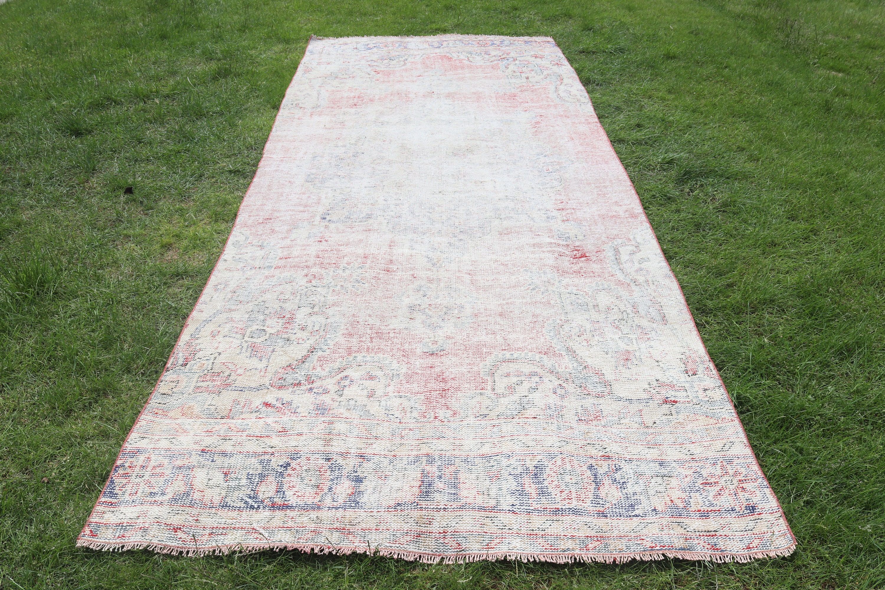 Vintage Rug, Blue Anatolian Rug, Modern Rug, Rugs for Bedroom, 4.8x11.7 ft Large Rug, Bedroom Rugs, Salon Rug, Turkish Rug