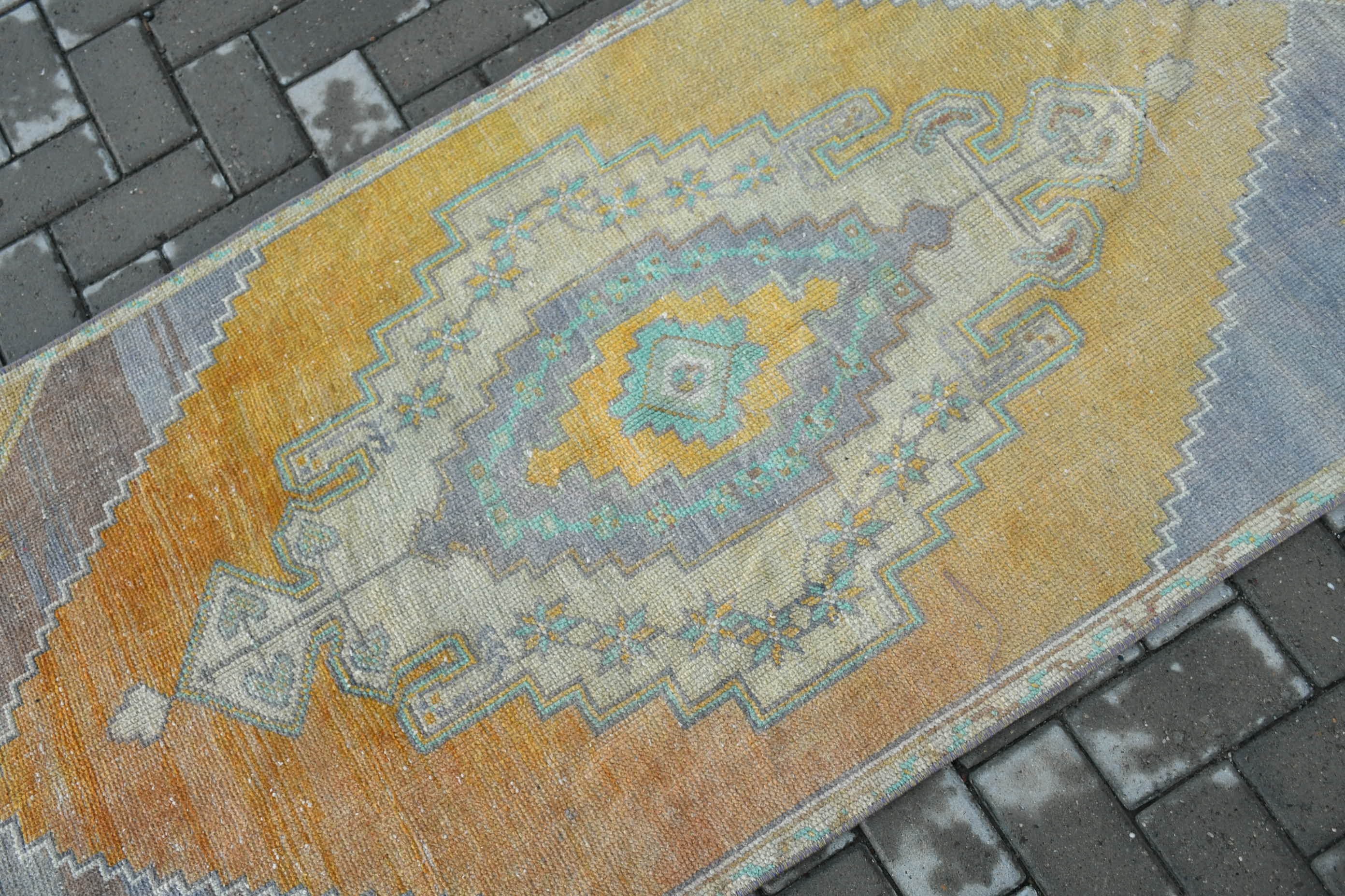 Bedroom Rug, Rugs for Bedroom, Antique Rug, Turkish Rugs, Vintage Rug, Yellow Oriental Rug, Kitchen Rug, Entry Rug, 2.8x5.4 ft Accent Rugs