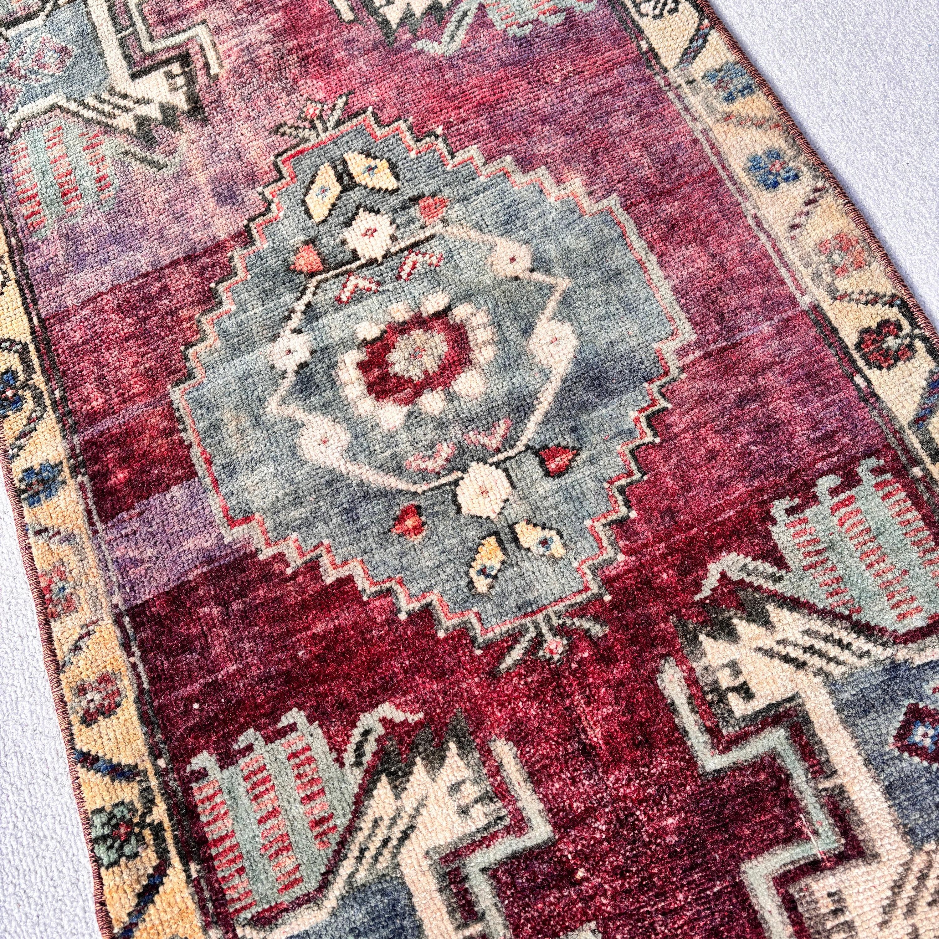 Aztec Rug, Home Decor Rugs, Purple Floor Rug, Statement Rug, Small Boho Rug, 1.6x3.3 ft Small Rug, Car Mat Rugs, Turkish Rugs, Vintage Rugs