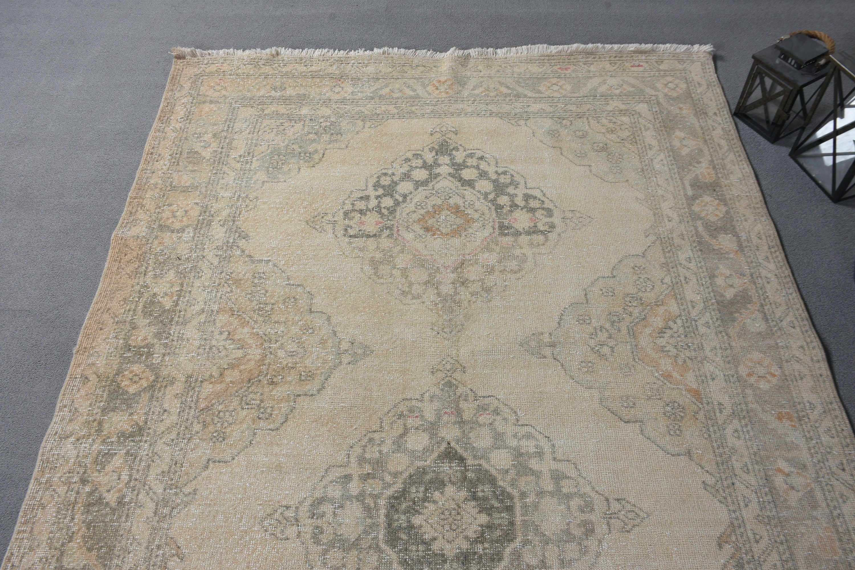 Turkish Rugs, Rugs for Vintage Runner, Hallway Rugs, Oriental Rugs, Luxury Rug, Beige Cool Rugs, Vintage Rugs, 4.8x12.7 ft Runner Rugs