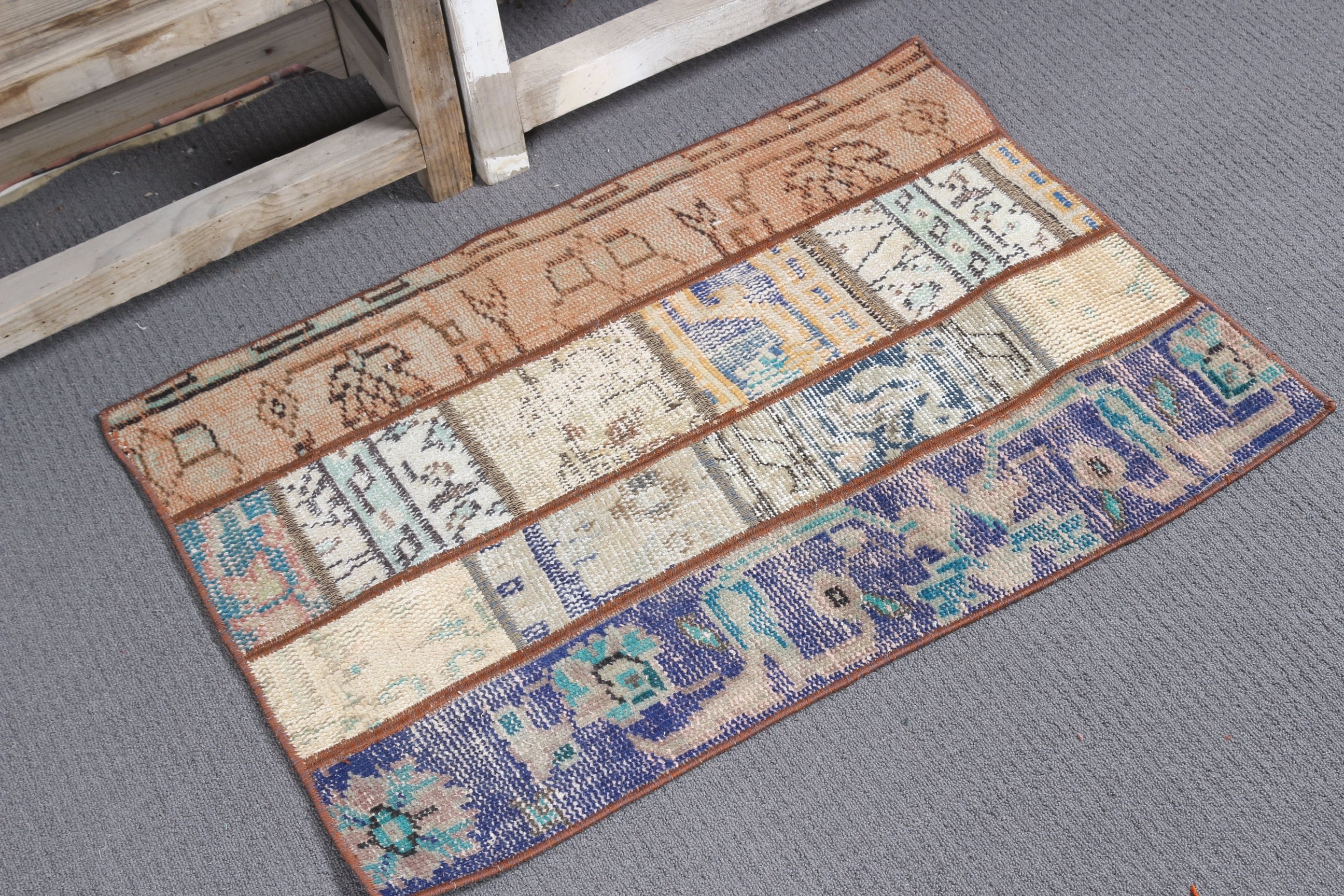 Floor Rug, Oriental Rugs, Door Mat Rugs, Car Mat Rug, Brown Anatolian Rugs, Antique Rugs, Turkish Rug, 1.9x2.7 ft Small Rugs, Vintage Rugs