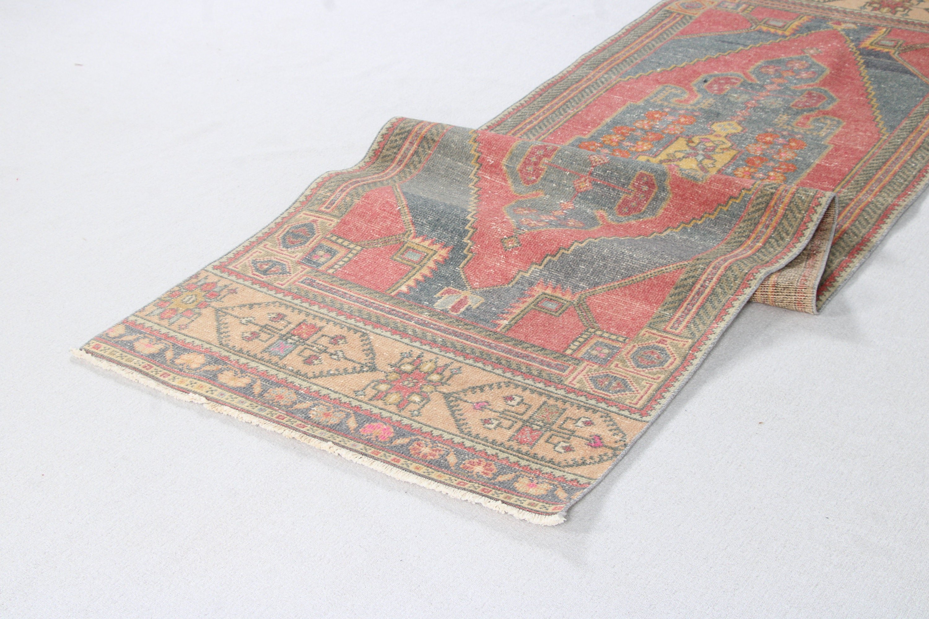 Lüks Halılar, Vintage Halılar, Aztek Halısı, Kırmızı Oryantal Halı, 3.1x9.9 ft Runner Halıları, Ev Dekorasyonu Halıları, Türk Halısı, Mutfak Halıları, Merdiven Halıları