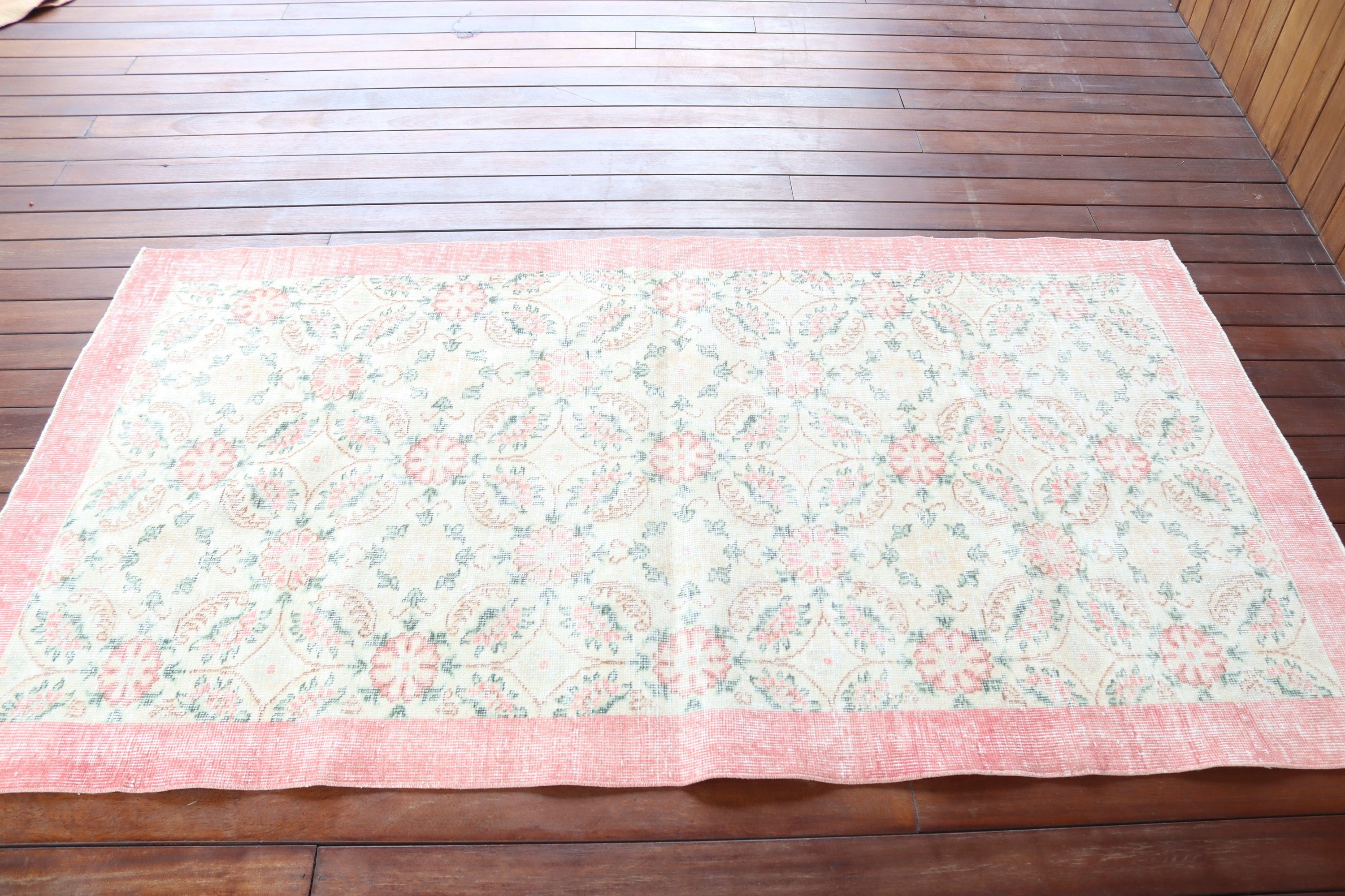 Luxury Rug, Boho Accent Rugs, Turkish Rugs, Anatolian Rug, Vintage Rugs, Pink Flatweave Rug, Nursery Rug, 3.5x6.6 ft Accent Rug, Floor Rugs