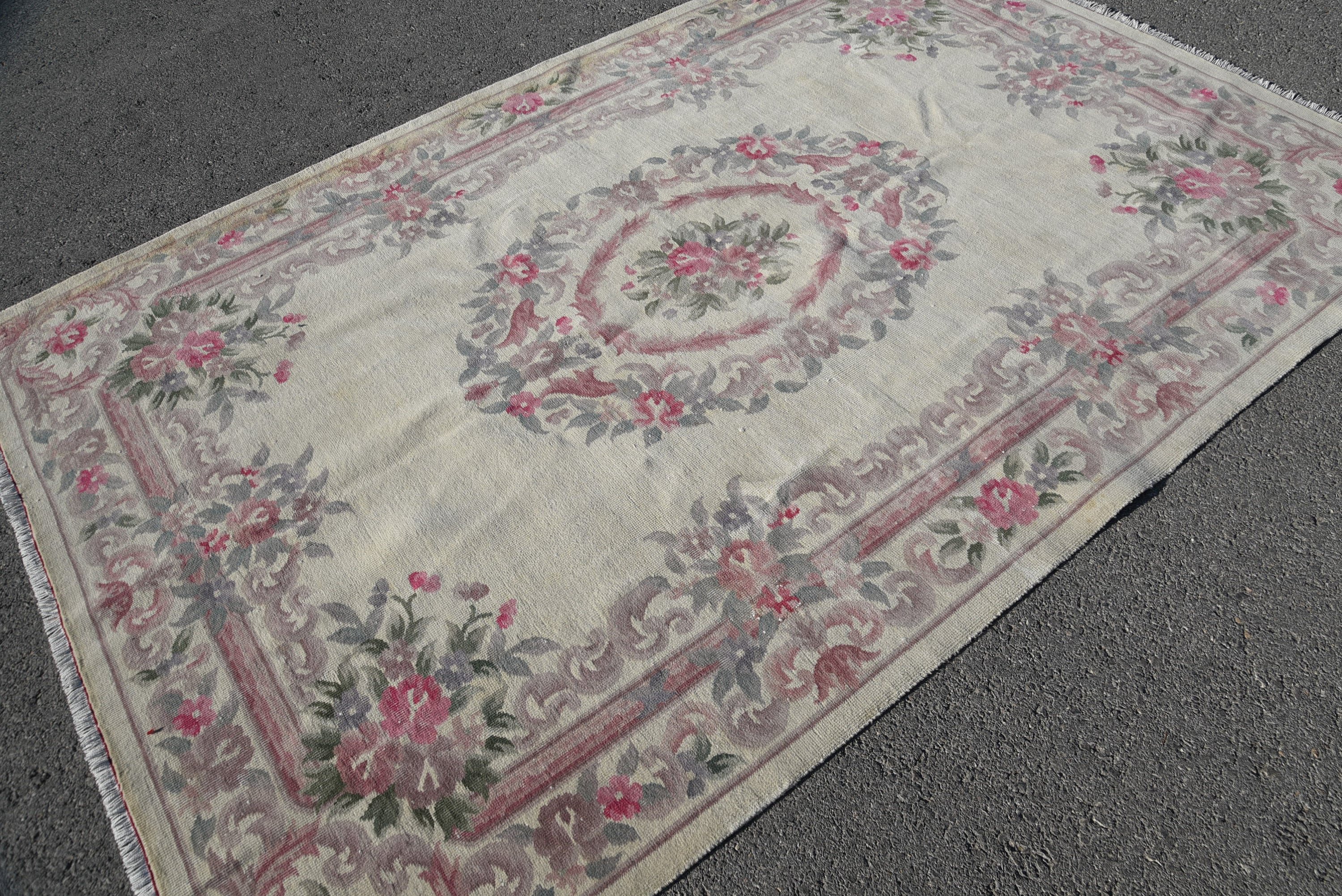 Living Room Rugs, 5.9x8.9 ft Large Rug, Aesthetic Rugs, Wool Rug, Oriental Rug, Rugs for Salon, Turkish Rug, Salon Rug, Vintage Rugs
