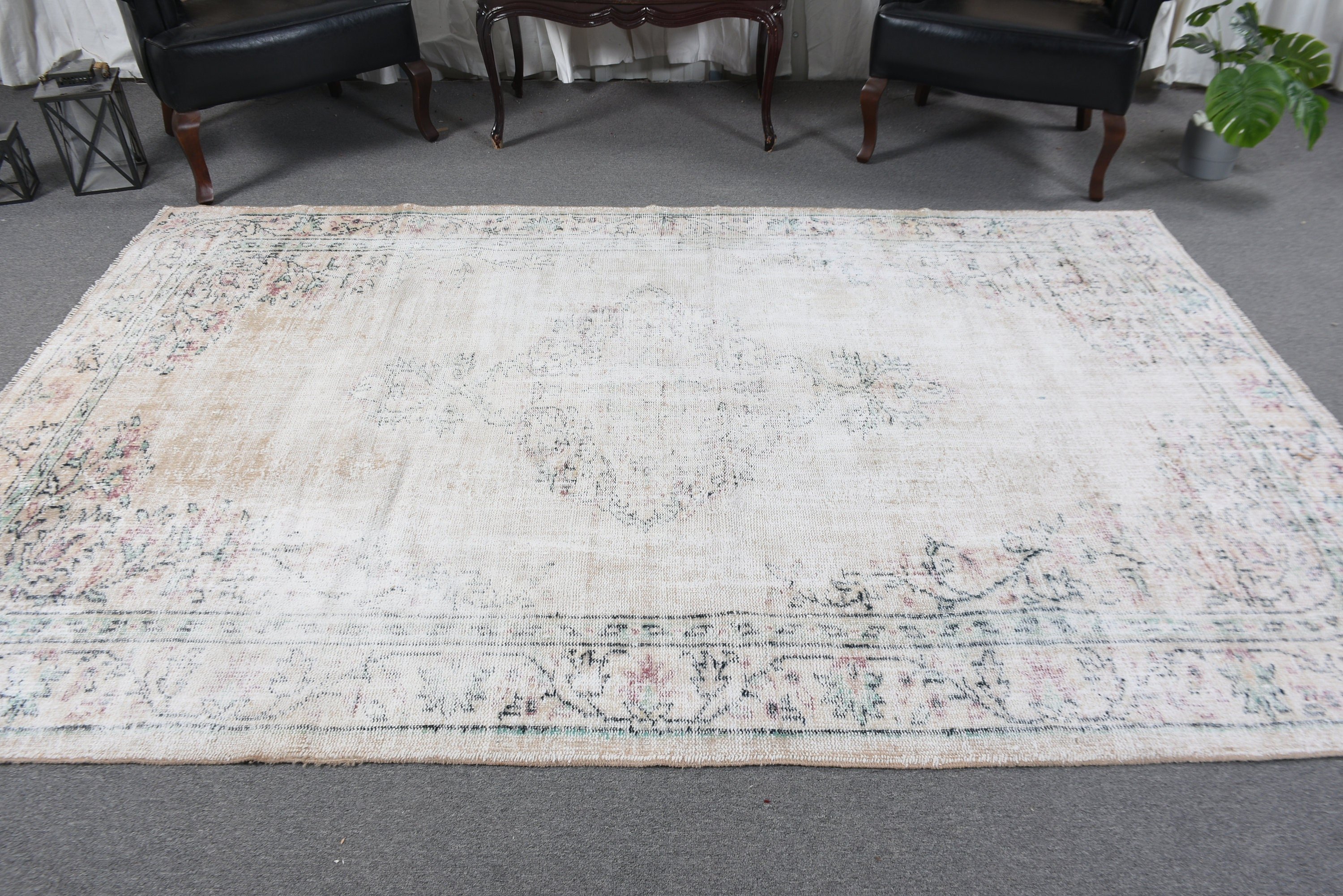 White Flatweave Rugs, Turkish Rug, 5.7x8.9 ft Large Rug, Living Room Rugs, Cool Rugs, Vintage Rugs, Large Vintage Rugs, Home Decor Rugs