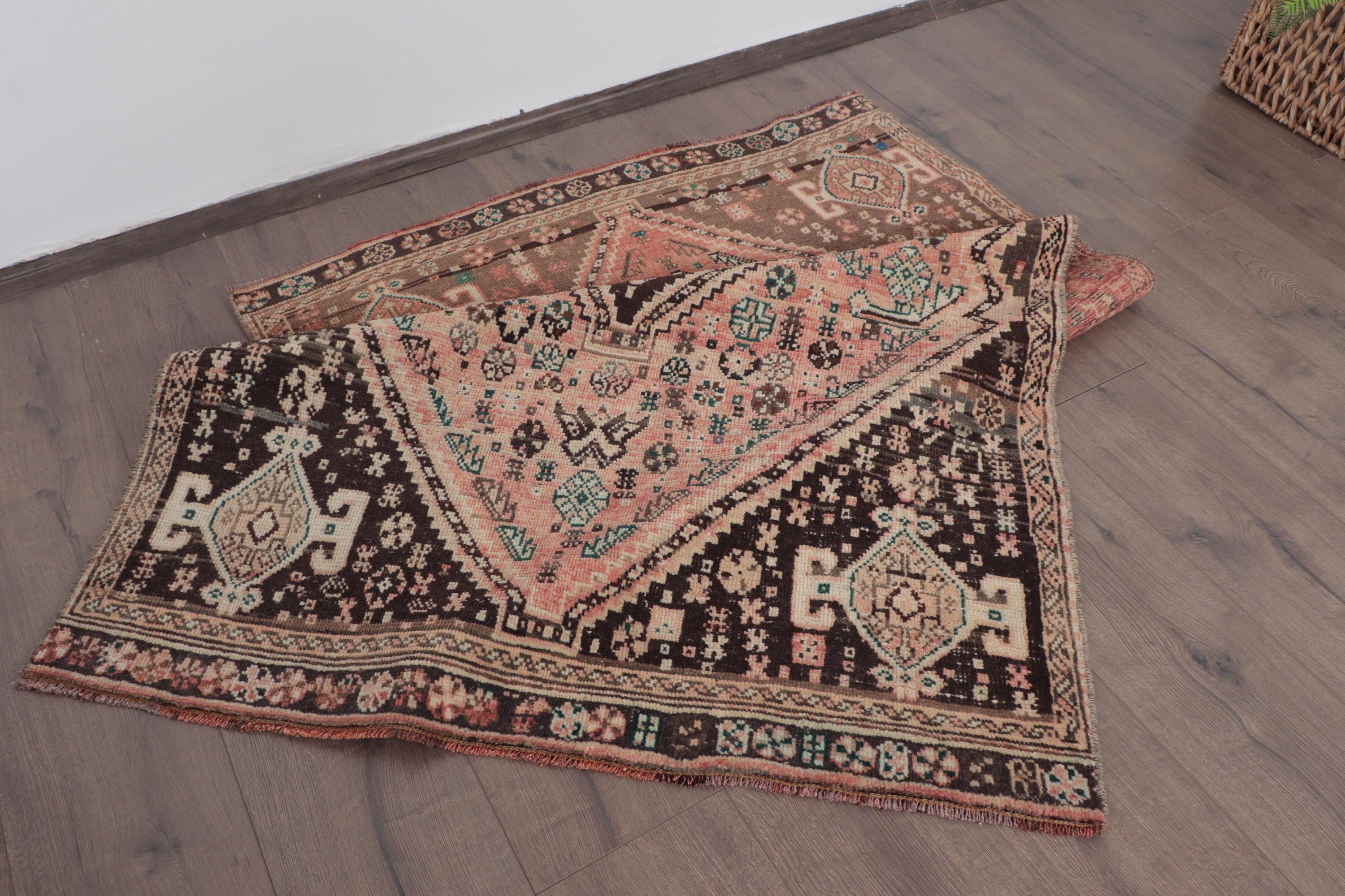 Mutfak Halıları, Boho Vurgulu Halılar, Vintage Halılar, Türk Halısı, Boho Halısı, Pembe Lüks Halılar, Yatak Odası Halıları, Kabile Halısı, 3,4x5,6 ft Vurgulu Halı