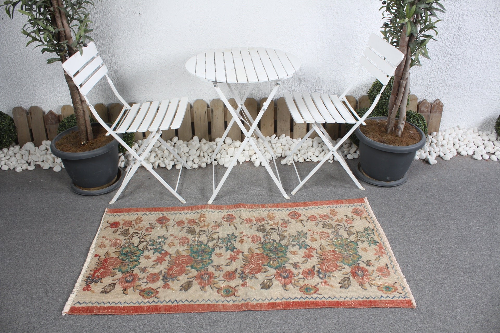 Art Rug, Nursery Rug, Floor Rug, Beige Oushak Rug, Vintage Rugs, Moroccan Rug, Entry Rug, 2.4x4.7 ft Small Rugs, Turkish Rug