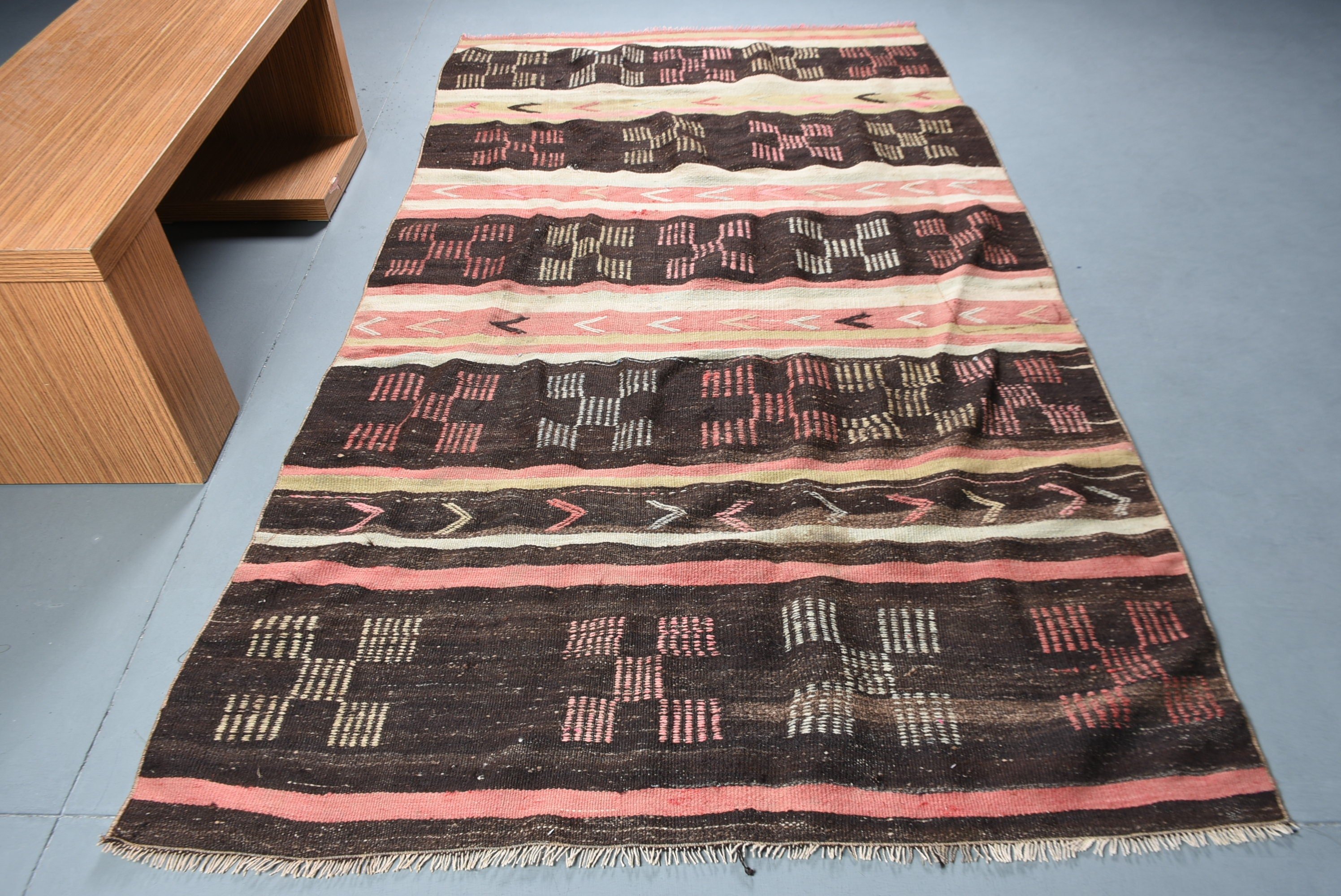 Türk Kilim, Oturma odası Kilim, Siyah Oryantal Kilim, Uşak Kilim, Oturma odası Kilim, 158x274 cm Salon Kilim, Yatak odası Kilim