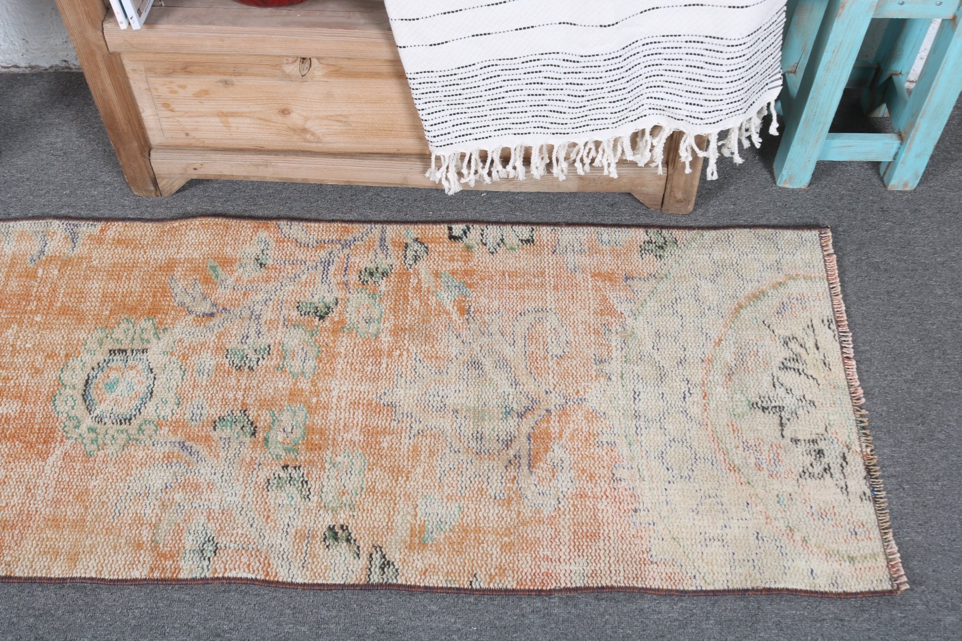 Kitchen Rug, Small Accent Rug Rugs, Vintage Rugs, Entry Rug, Turkish Rug, Rugs for Bath, Wool Rug, Anatolian Rug, 1.8x4.2 ft Small Rug