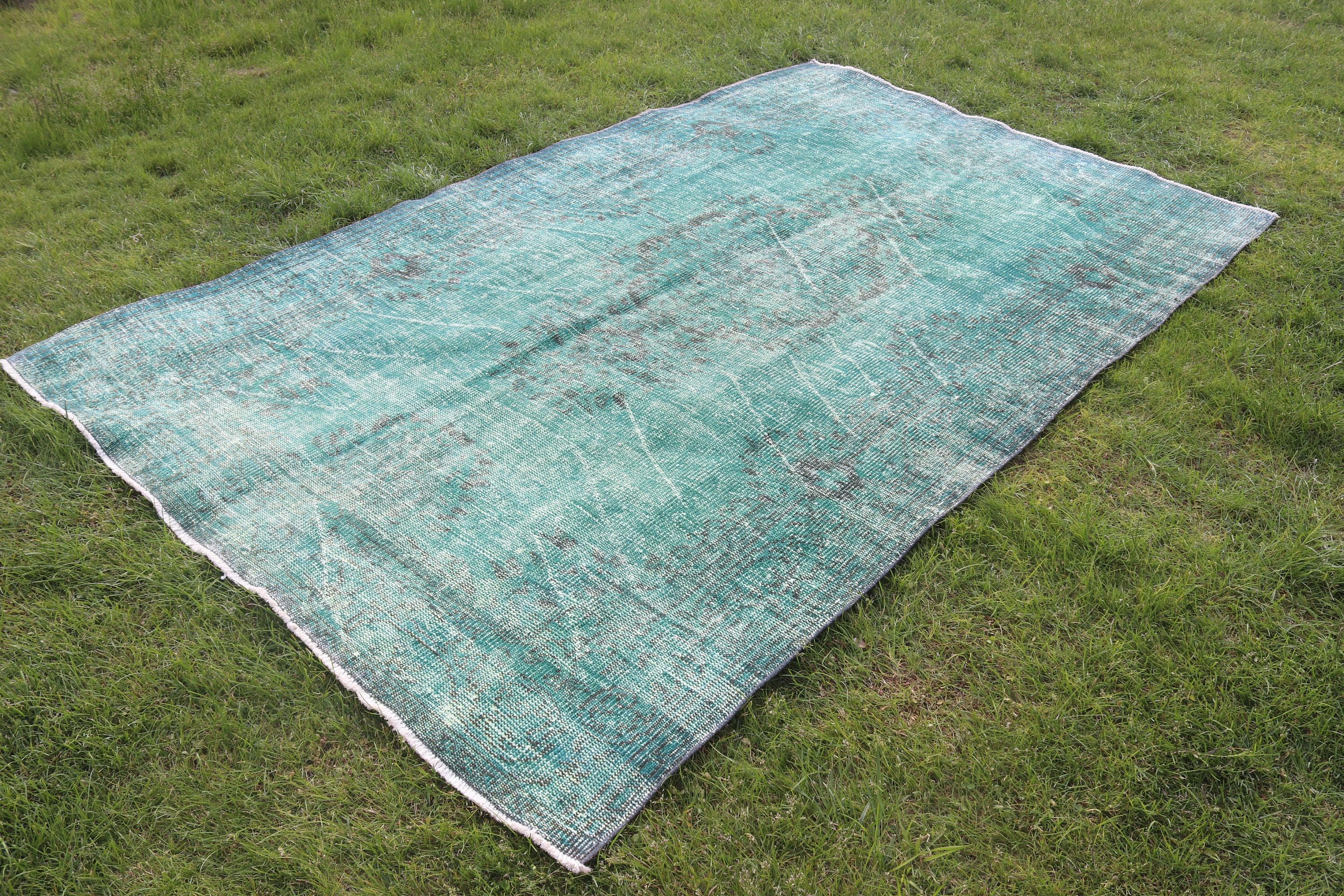 Boho Rug, Large Vintage Rugs, Moroccan Rug, 5.4x9.1 ft Large Rug, Green Oushak Rug, Anatolian Rugs, Bedroom Rug, Vintage Rugs, Turkish Rugs