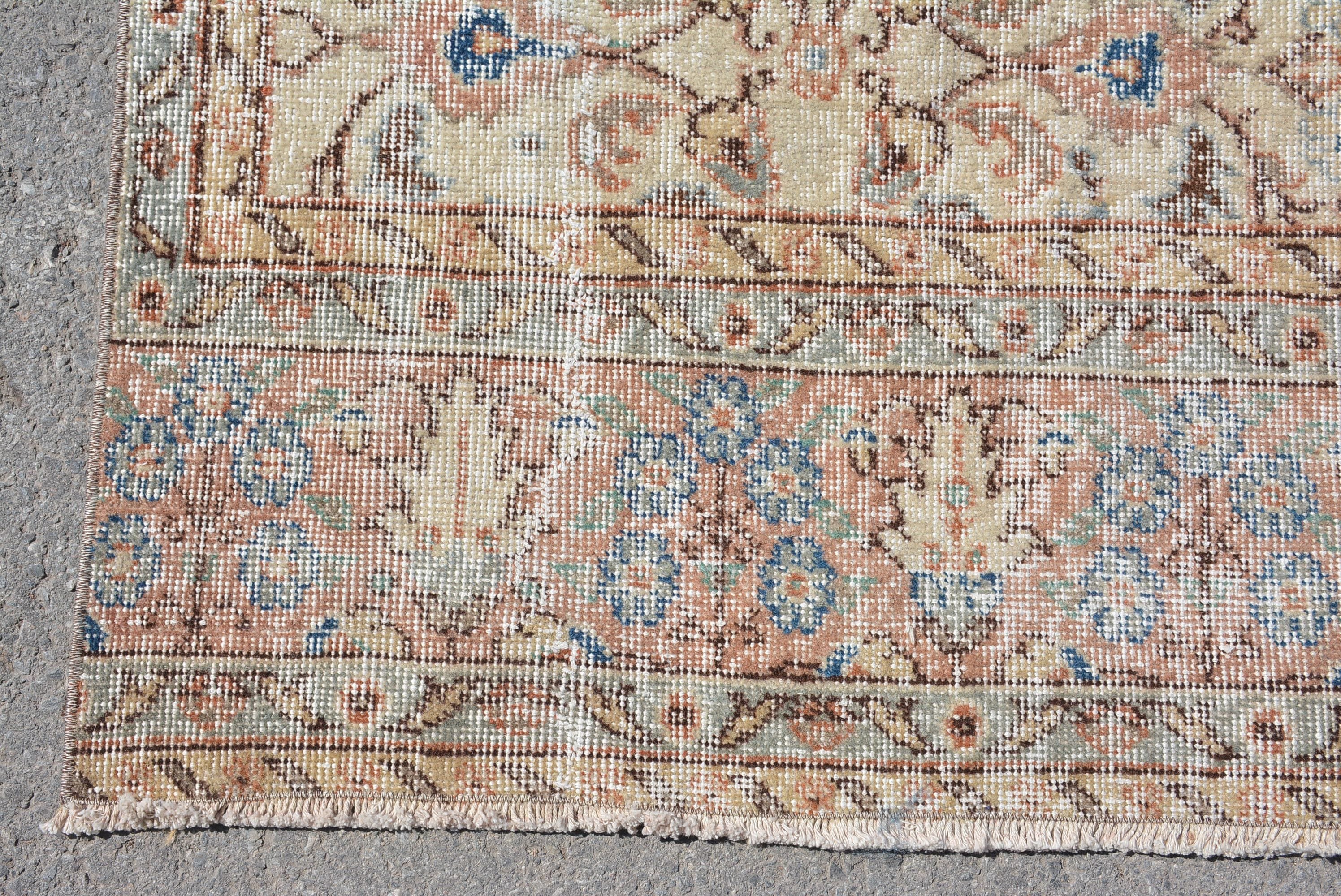 Living Room Rug, Pale Rug, Turkish Rug, Salon Rug, 5.1x10 ft Large Rug, Vintage Rug, Bedroom Rug, Rugs for Living Room, Oriental Rug