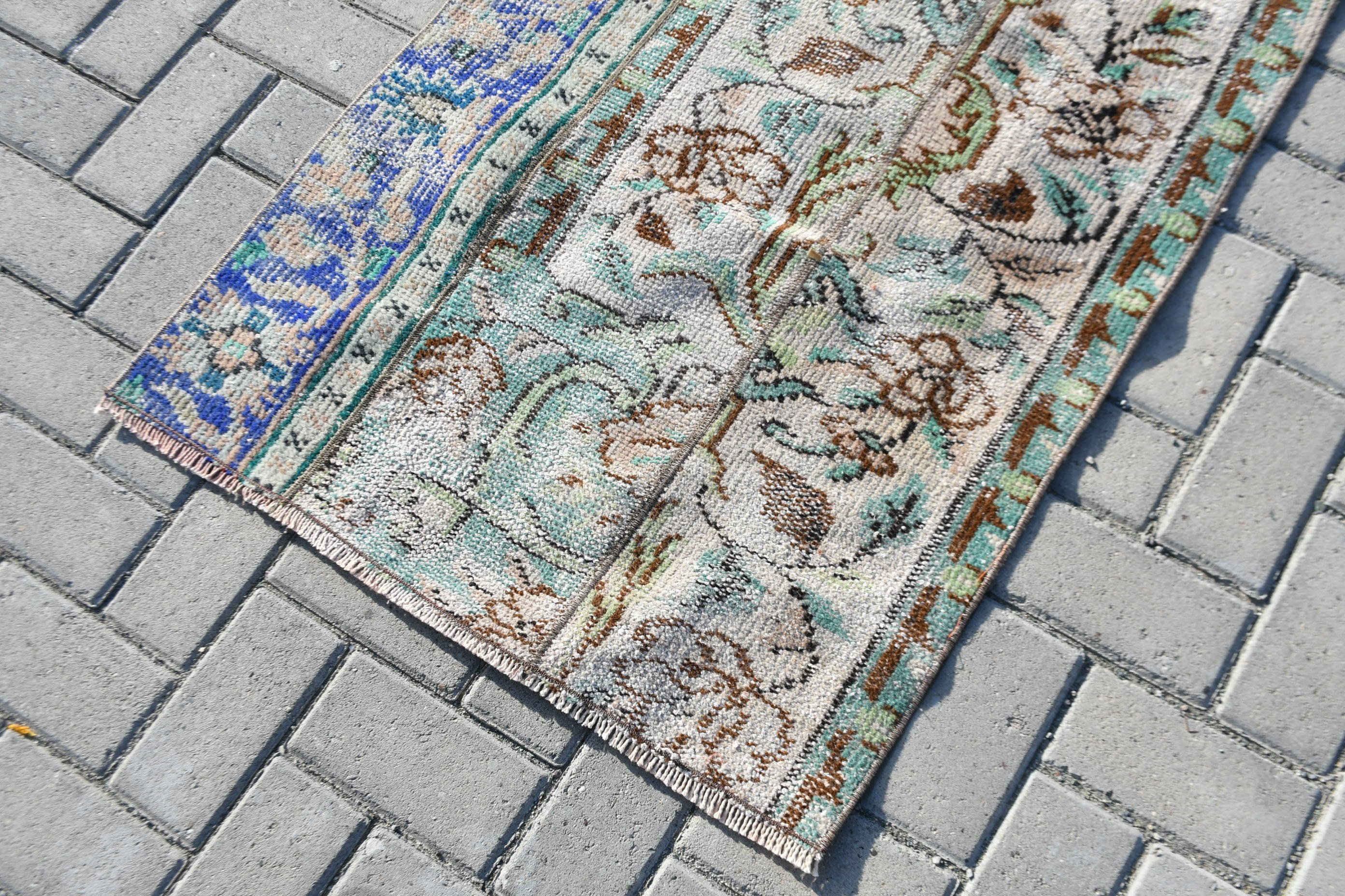 Door Mat Rugs, Green Floor Rugs, Turkish Rug, 2.4x3.1 ft Small Rug, Anatolian Rugs, Bedroom Rug, Vintage Rugs, Kitchen Rugs, Eclectic Rug