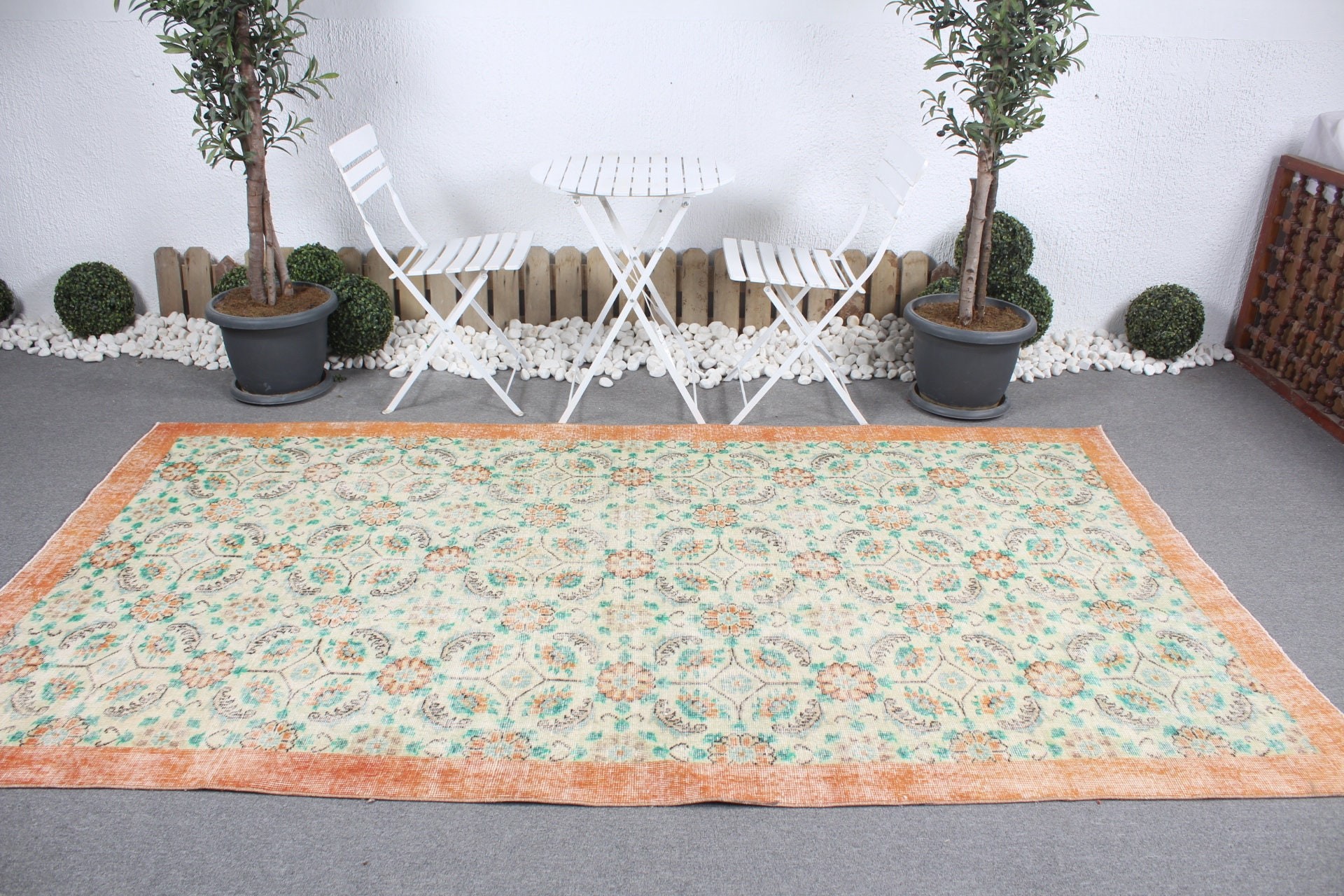 Rugs for Bedroom, Bedroom Rug, Oriental Rug, Salon Rug, Vintage Rug, Turkish Rug, 5.2x9.4 ft Large Rugs, Green Antique Rug, Wool Rugs