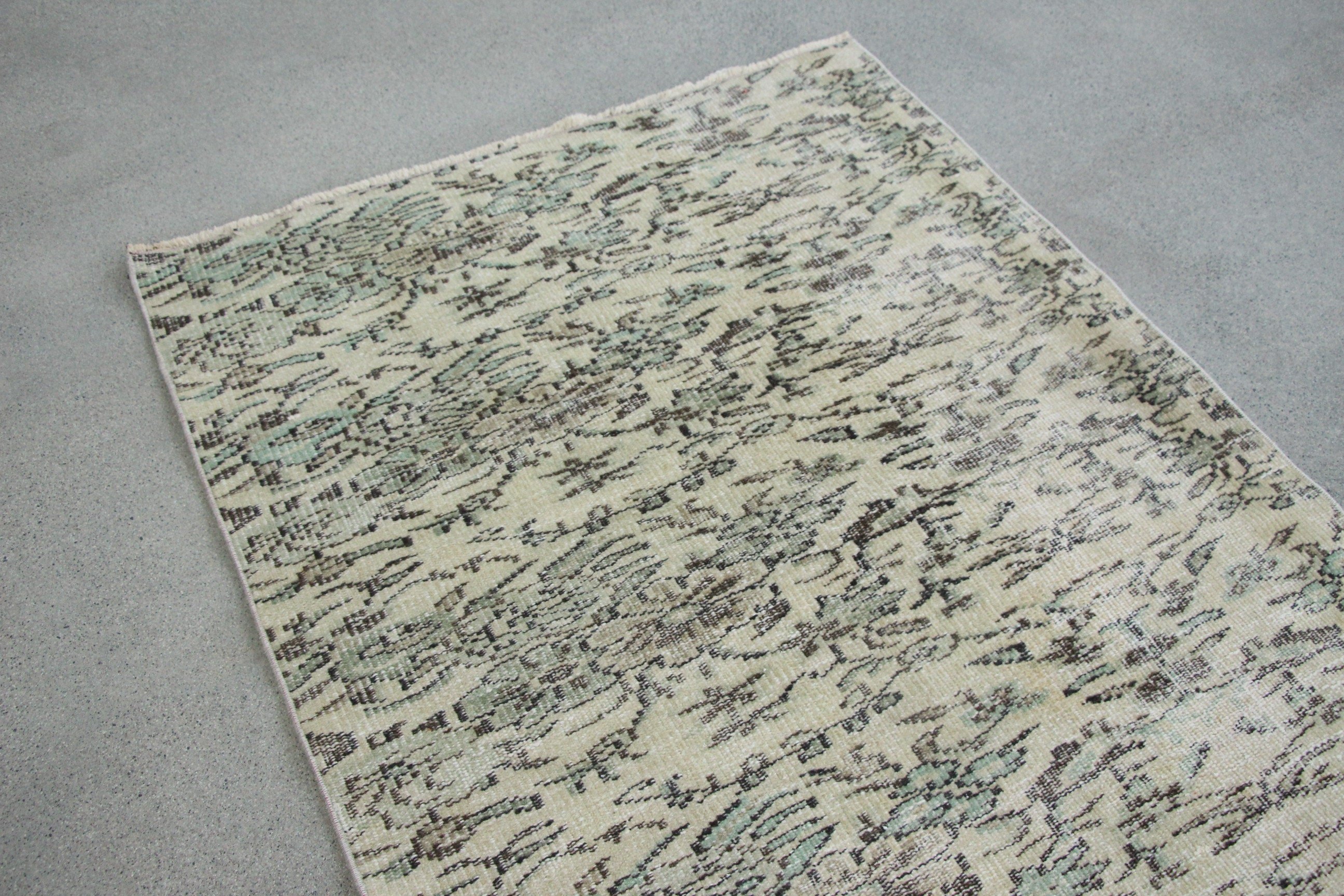 Vintage Halı, Yeşil Soğuk Halı, Mutfak Halıları, Koridor Halısı, 3,3x8,5 ft Runner Halısı, Mutfak Halıları, Dekoratif Halılar, Oushak Halısı, Türk Halısı