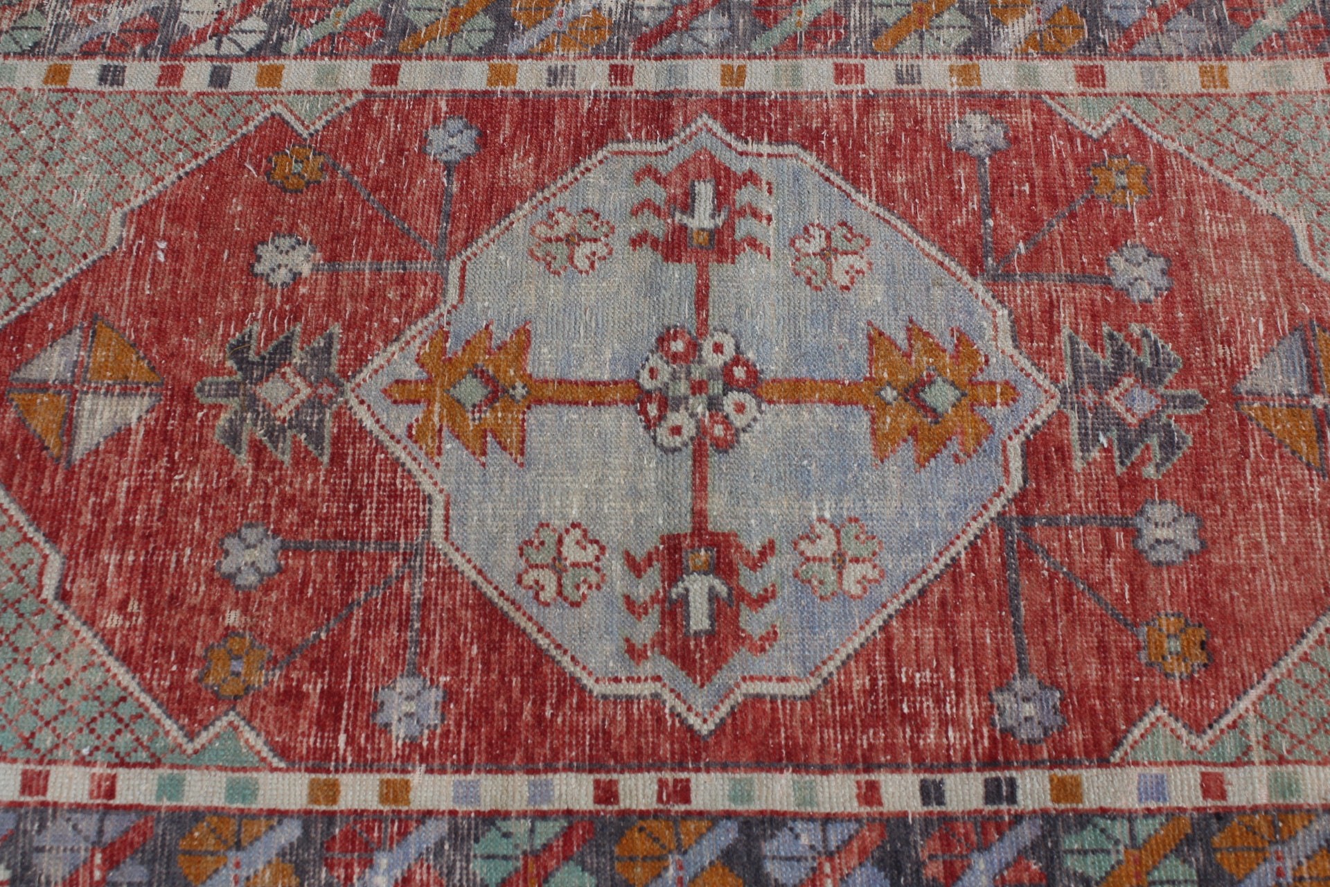 Giriş Kilimleri, Vintage Halılar, Kırmızı Oushak Halı, Yün Halı, Banyo Halıları, Soğuk Halı, 2,6x4,8 ft Küçük Halı, Etnik Halı, Araba Paspas Halısı, Türk Halısı