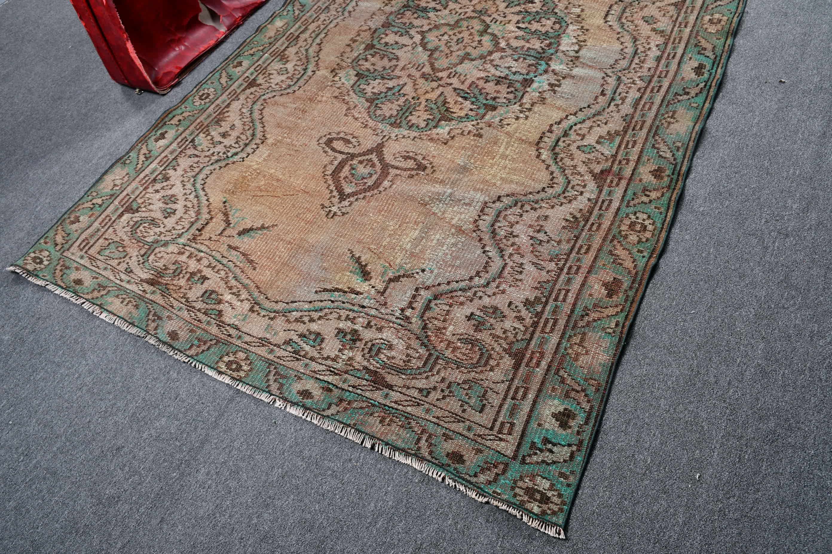 Salon Rugs, Brown Moroccan Rug, Eclectic Rug, Turkish Rug, Cool Rugs, Vintage Rugs, Living Room Rugs, 5x8.6 ft Large Rug