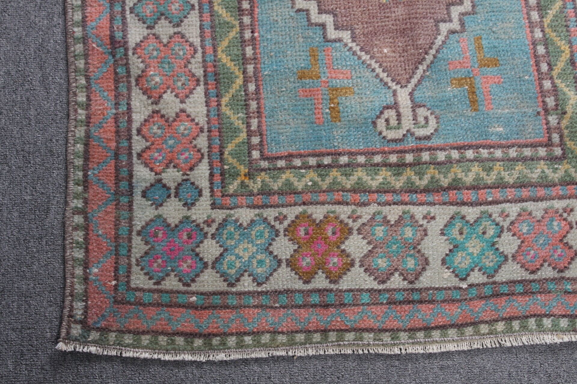 Vintage Halı, Antika Halılar, Yer Halısı, Yatak Odası Halıları, Mor Yün Halı, Araba Paspas Halıları, Mutfak Halıları, 2.2x4.2 ft Küçük Halı, Türk Halısı