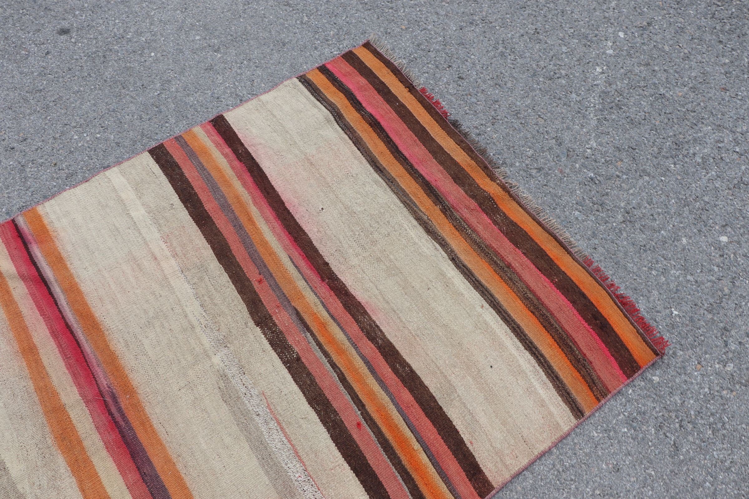 Bej Yün Kilim, Uşak Kilim, Yatak odası Kilim, Ev Kilim, Ev Kilim, Yatak odası Kilim, Yatak odası Kilim, Türk Kilim, 108x147 cm Antre Kilim