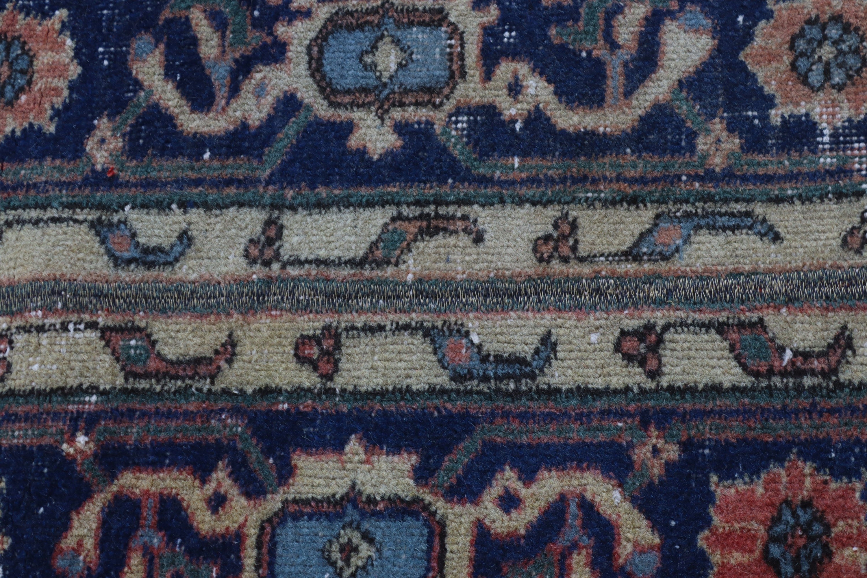 Blue Wool Rugs, Turkish Rugs, Vintage Runner Rugs, Oushak Runner Rug Rugs, Bedroom Rug, Cool Rugs, Vintage Rugs, 1.7x10.7 ft Runner Rug