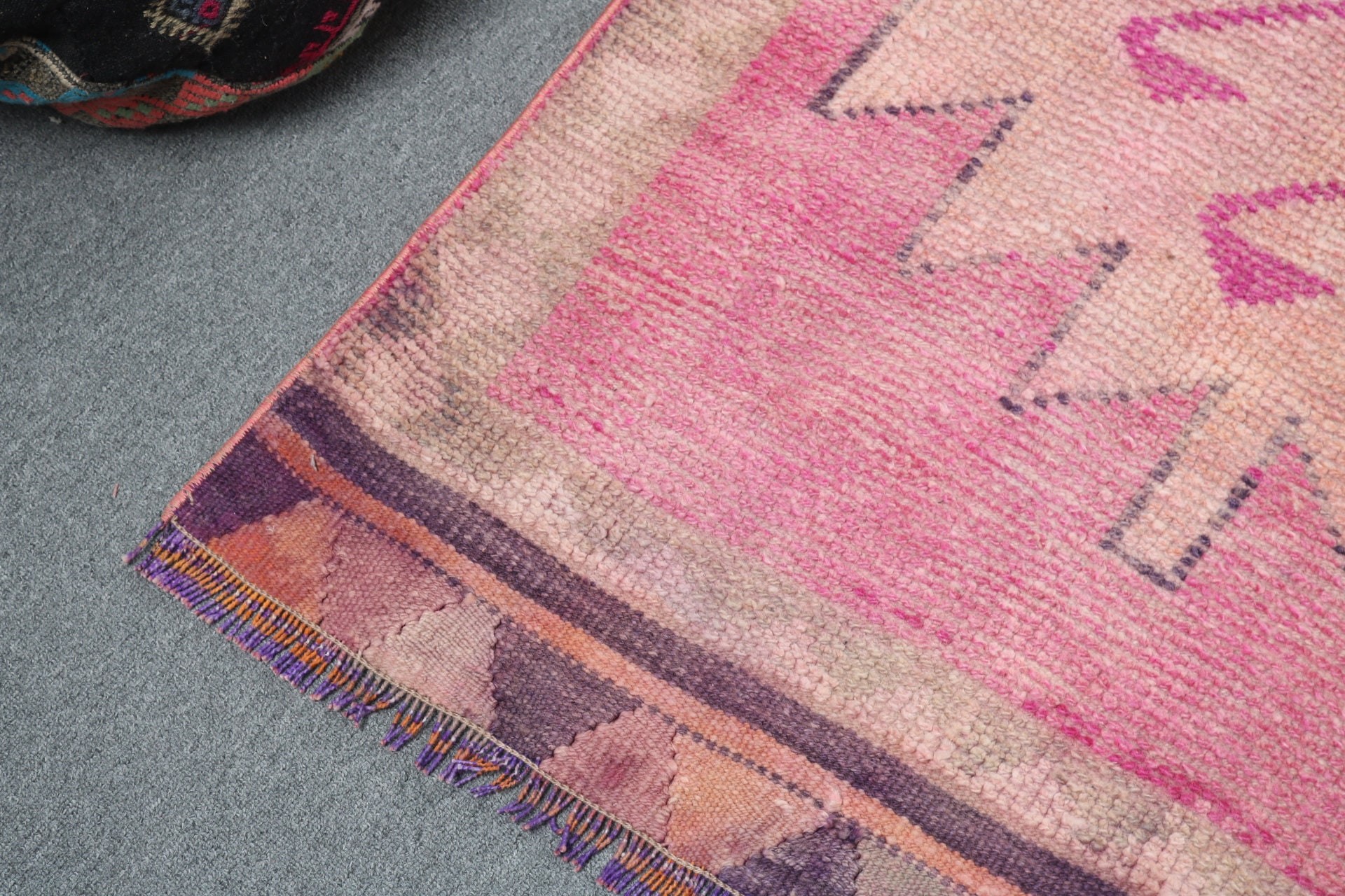 Rugs for Corridor, 3.1x9.4 ft Runner Rug, Kitchen Rugs, Cool Rugs, Long Runner Rugs, Modern Rug, Turkish Rug, Pink Boho Rug, Vintage Rug