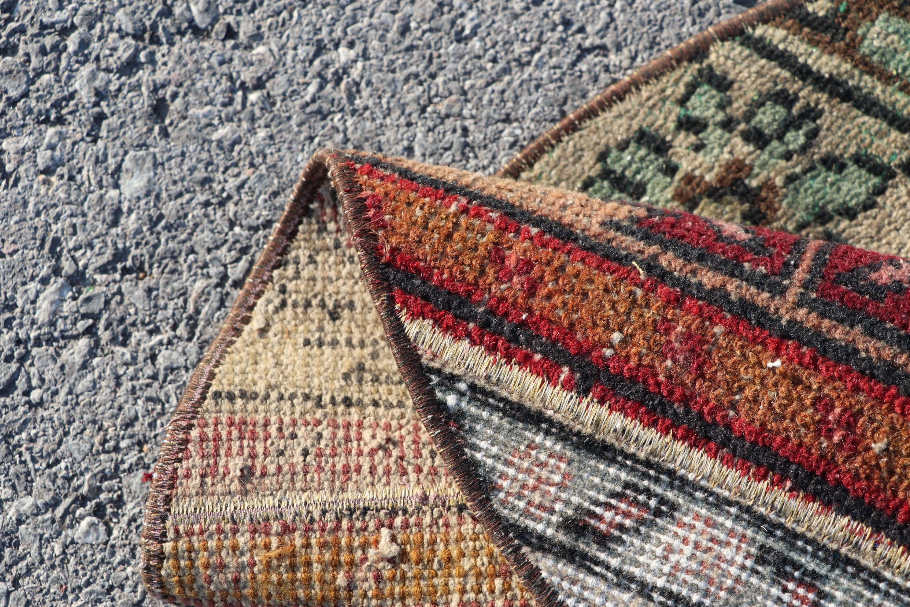 Wall Hanging Rugs, Kitchen Rug, Bedroom Rug, Orange Antique Rug, Turkish Rugs, Flatweave Rug, 2.7x2.6 ft Small Rugs, Entry Rug, Vintage Rug